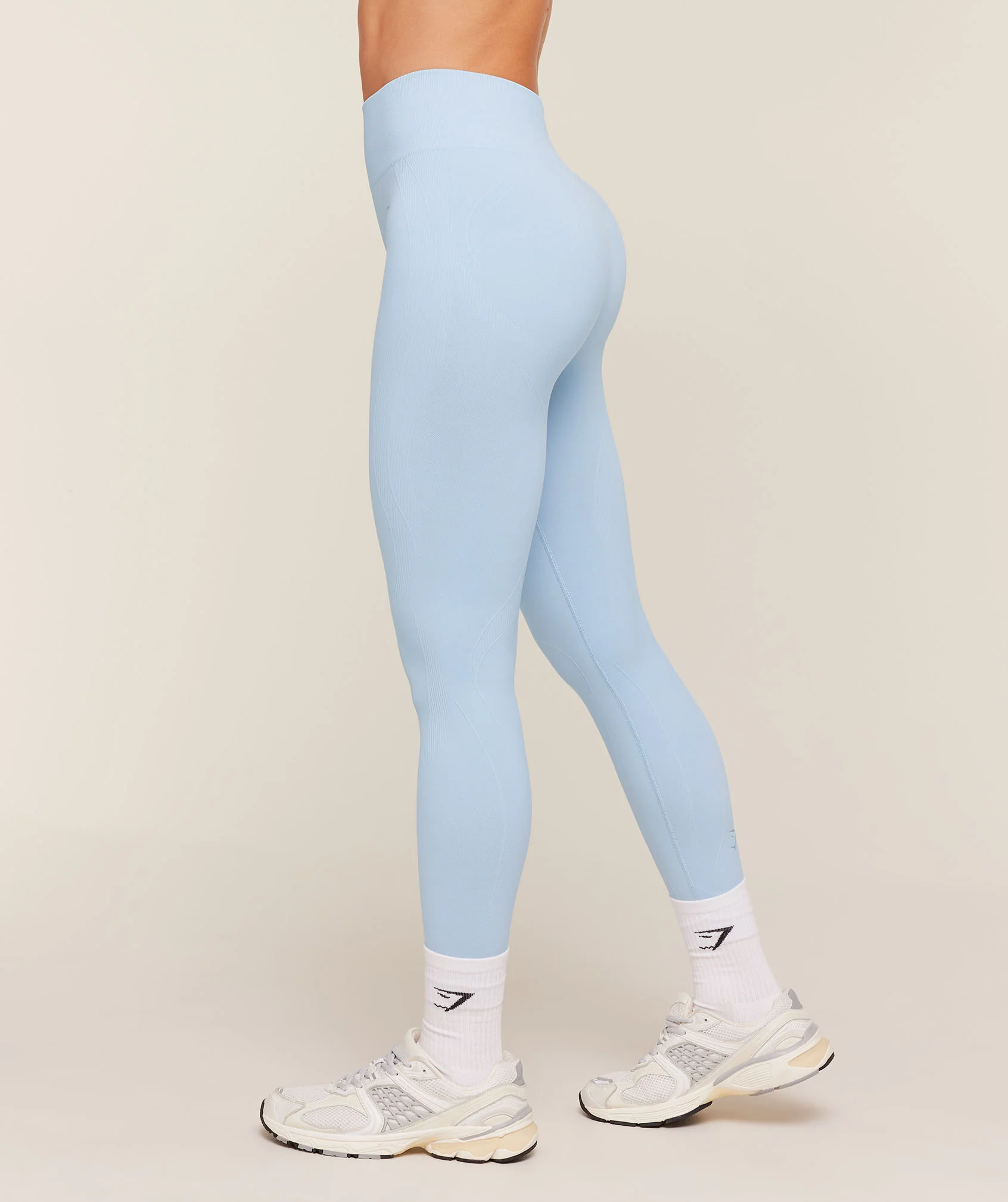 Gymshark Poise Seamless Leggings - Chilled Blue - Image 3