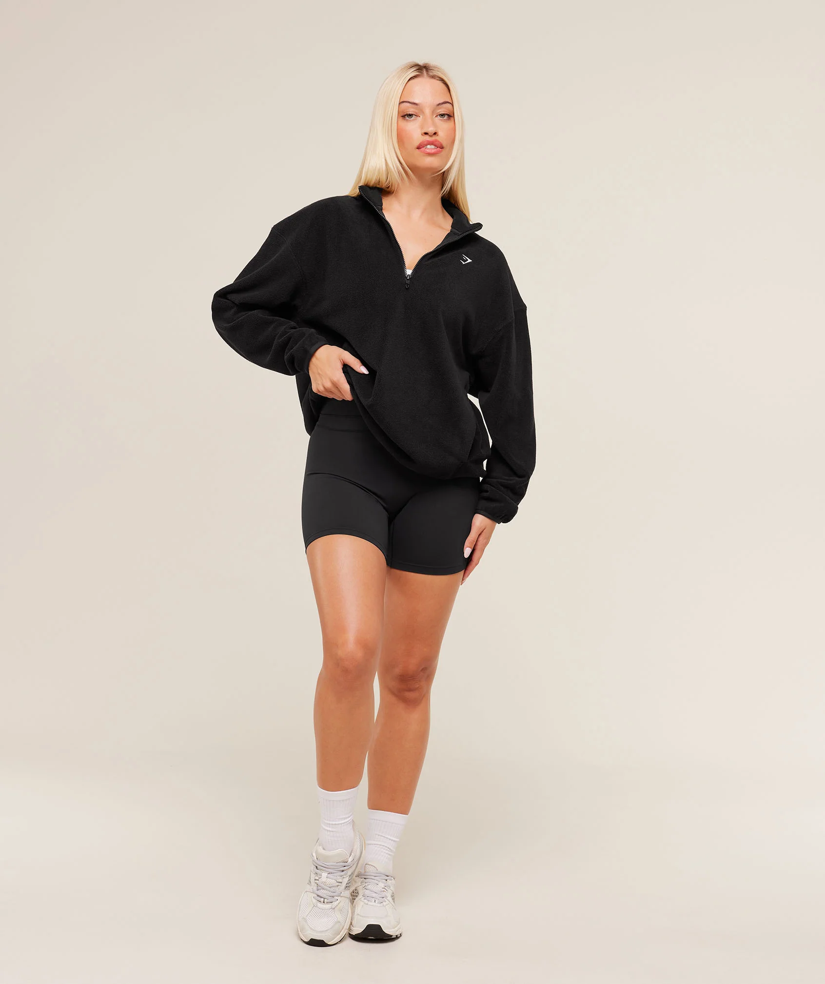 Gymshark Polar Fleece 1/4 Zip - Black - Image 6