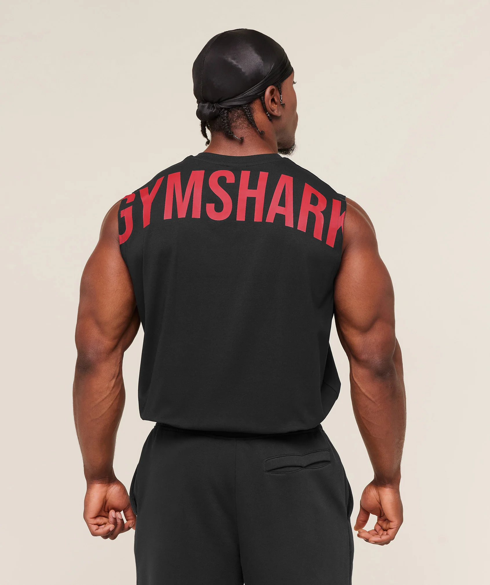 Gymshark Power Cut Off Tank - Black/Conditioning Red - Image 6