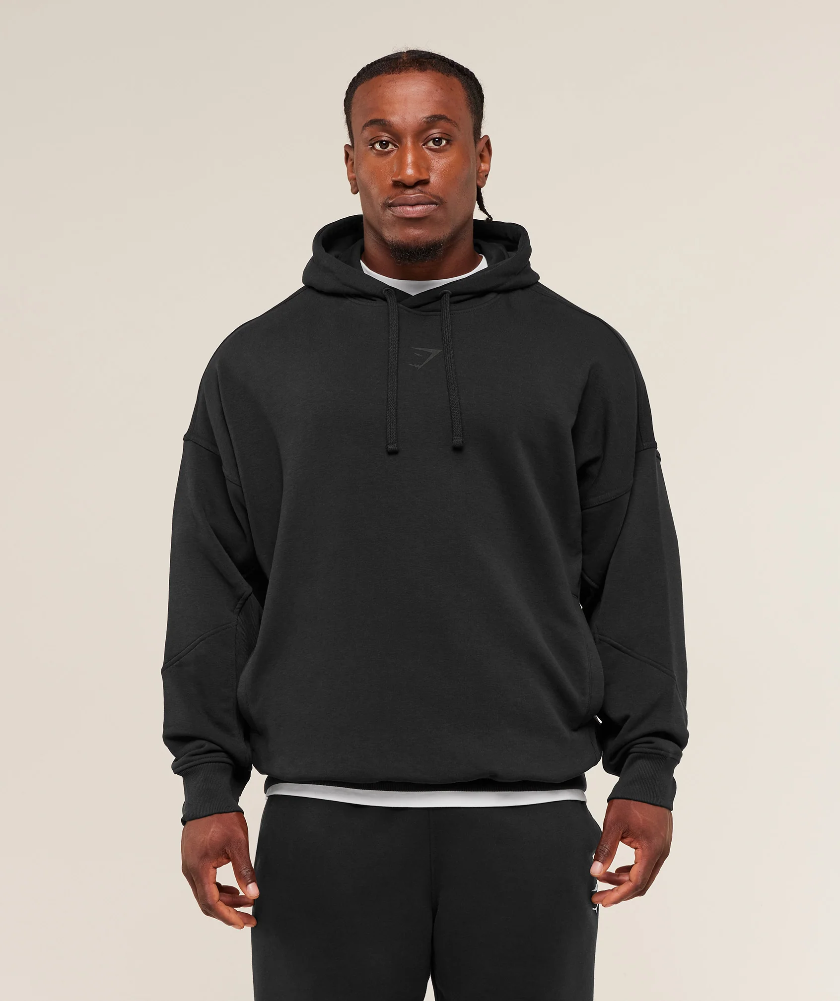 Gymshark Power Oversized Hoodie - Black/Asphalt Grey - Image 3