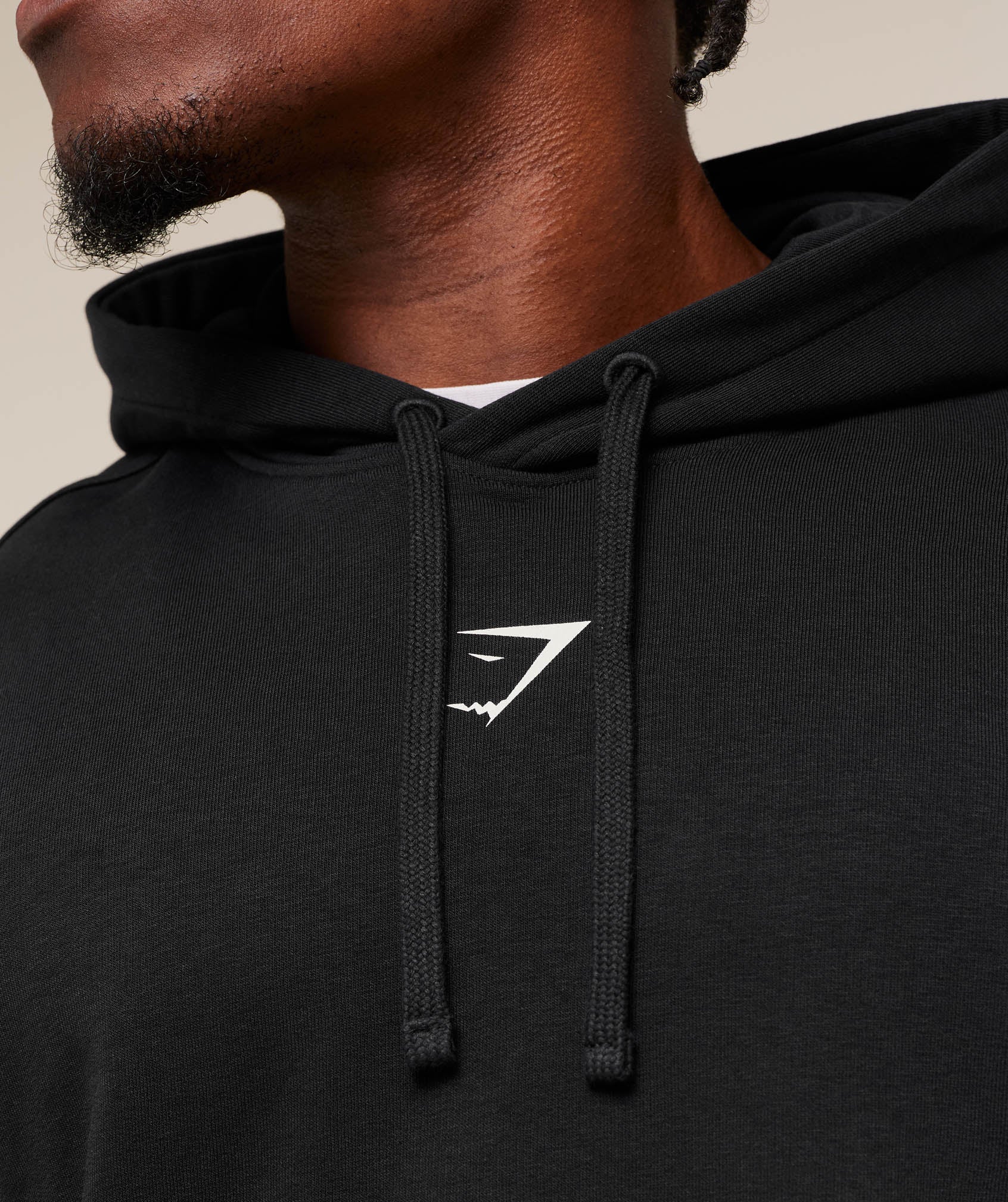 Gymshark Power Oversized Hoodie - Black/Oat White - Image 6