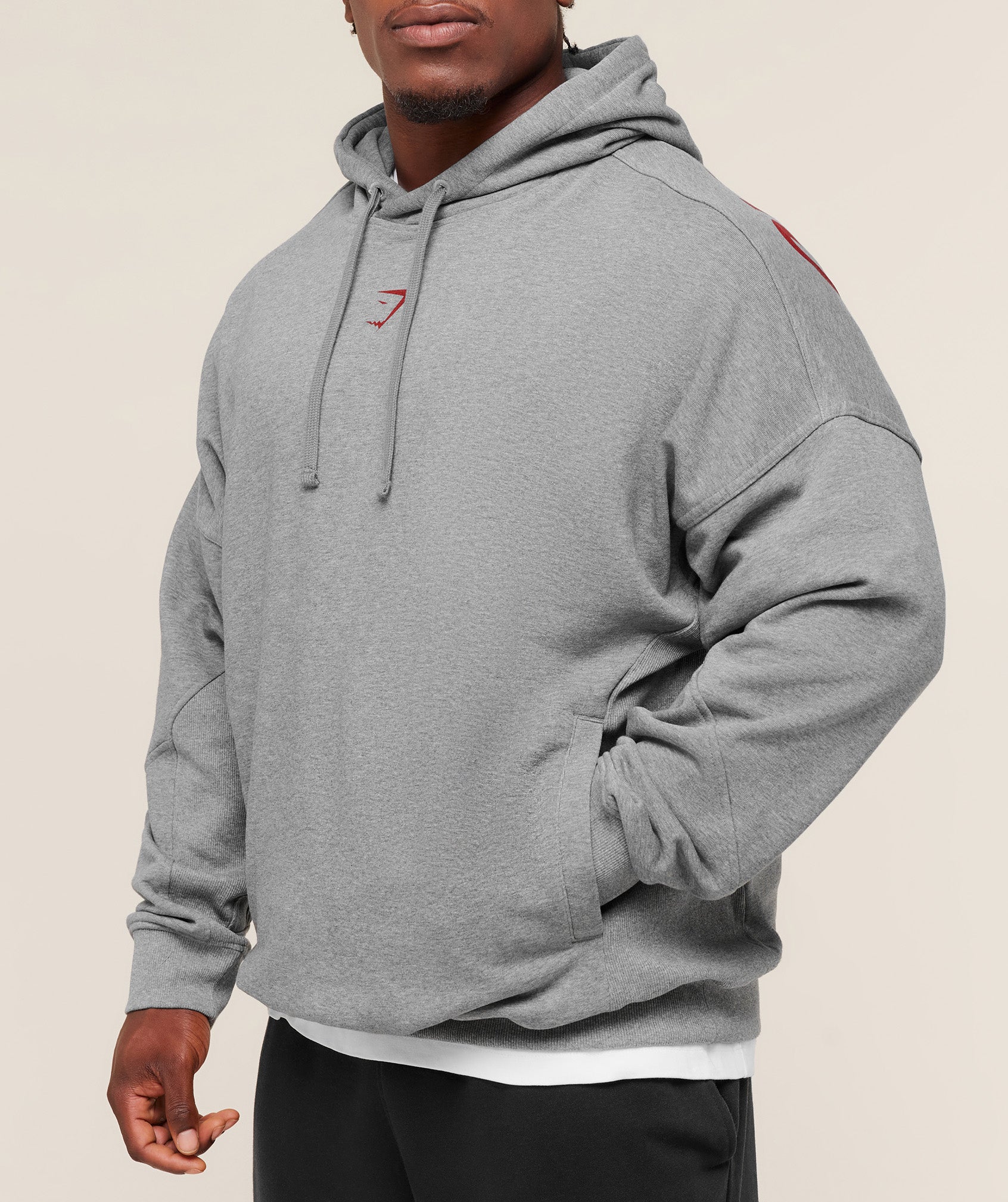 Gymshark Power Oversized Hoodie - Charcoal Core Marl - Image 5