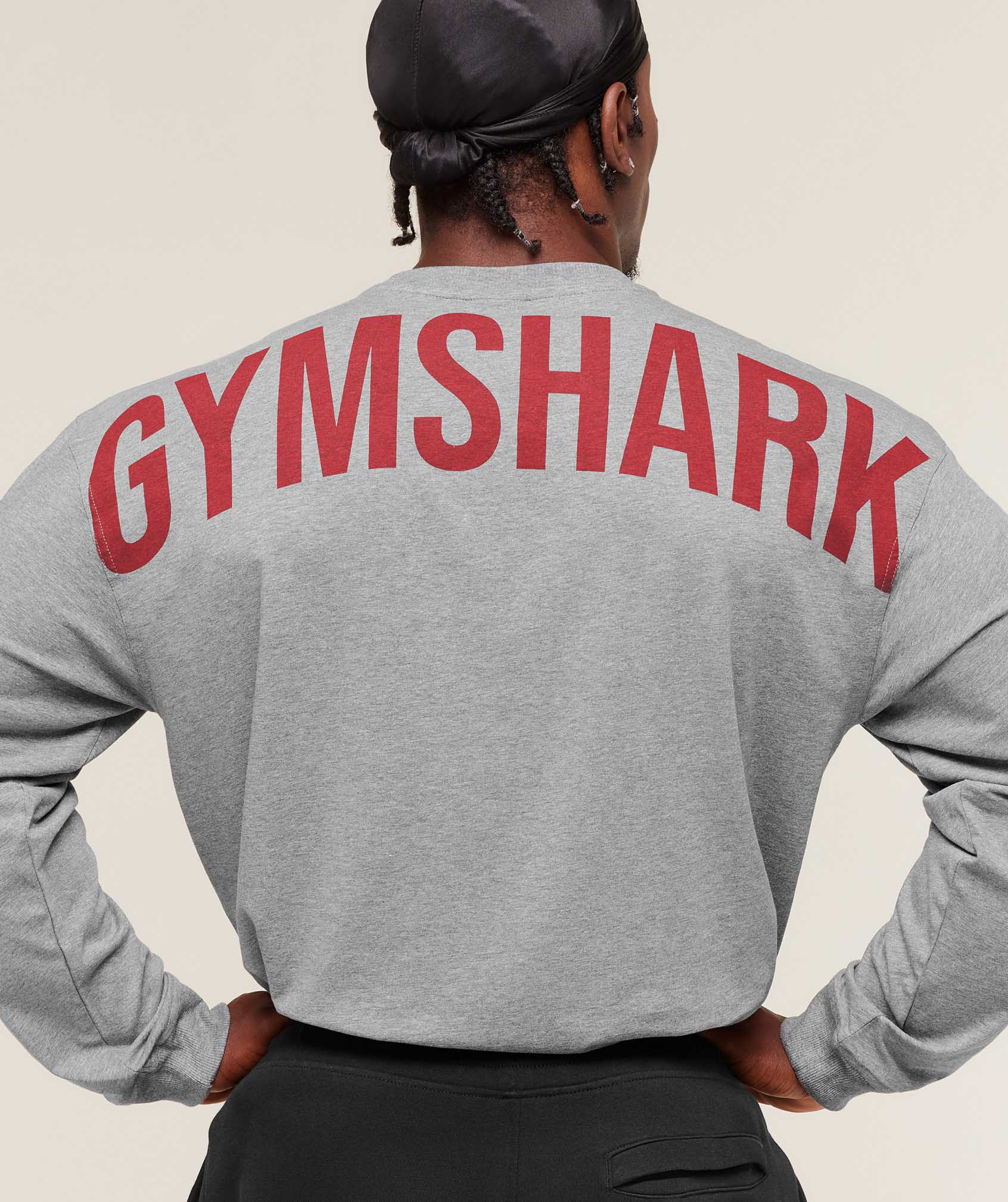 Gymshark Power Long Sleeve T-Shirt - Charcoal Core Marl - Image 5