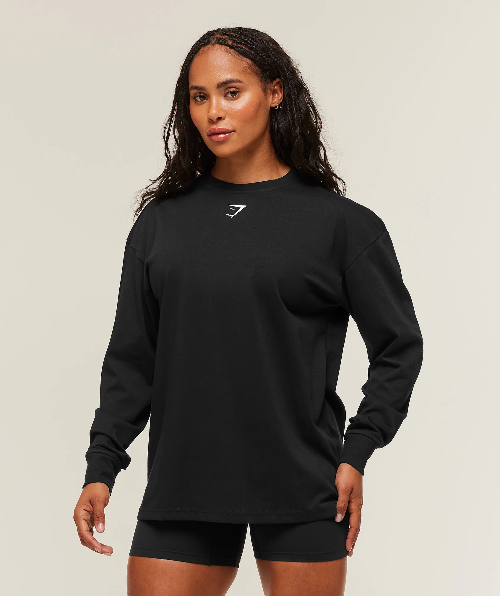 Gymshark Power Long Sleeve Top - Black - Image 2