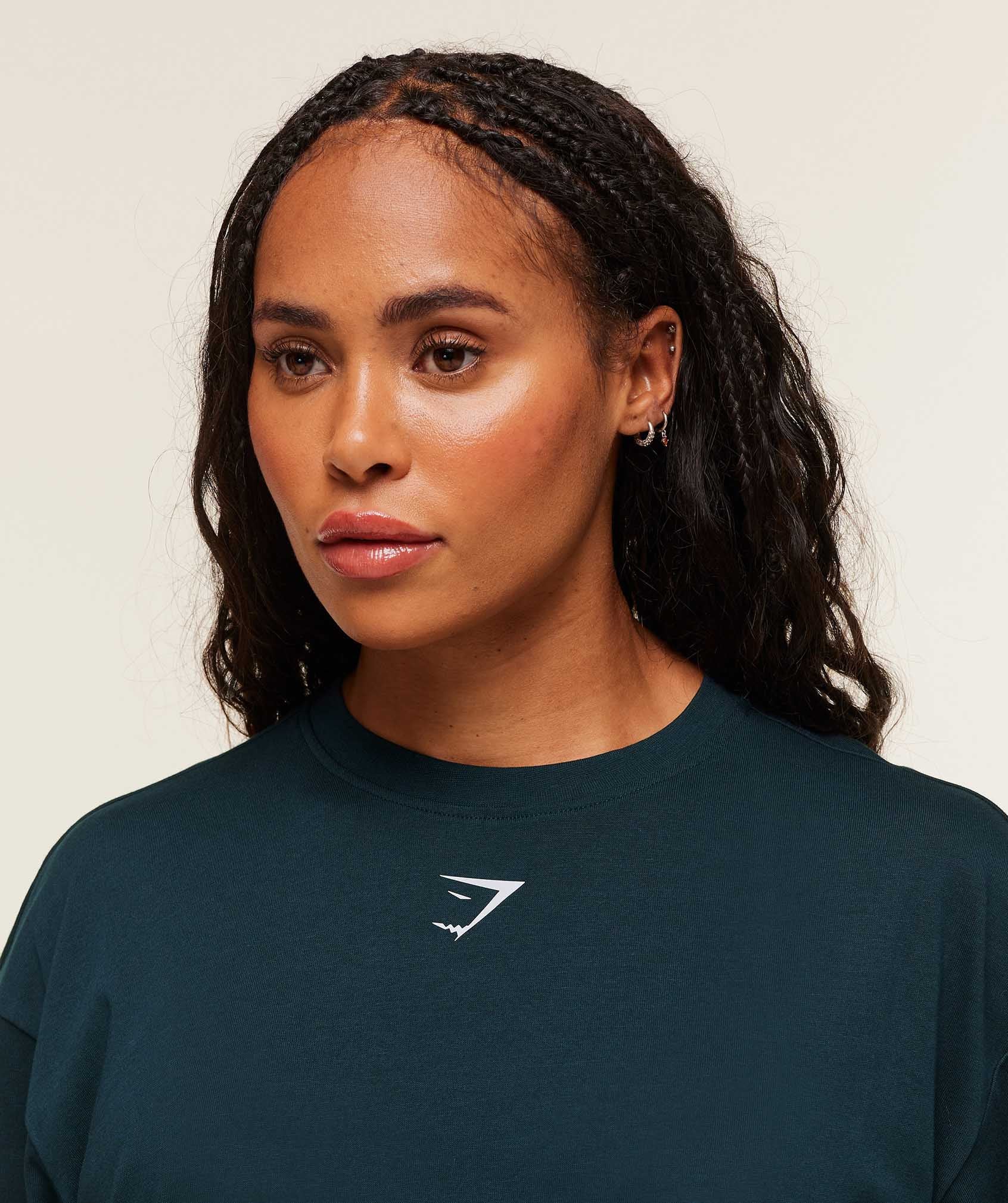 Gymshark Power Long Sleeve Top - Deep Petrol Blue/Smoke Blue - Image 6
