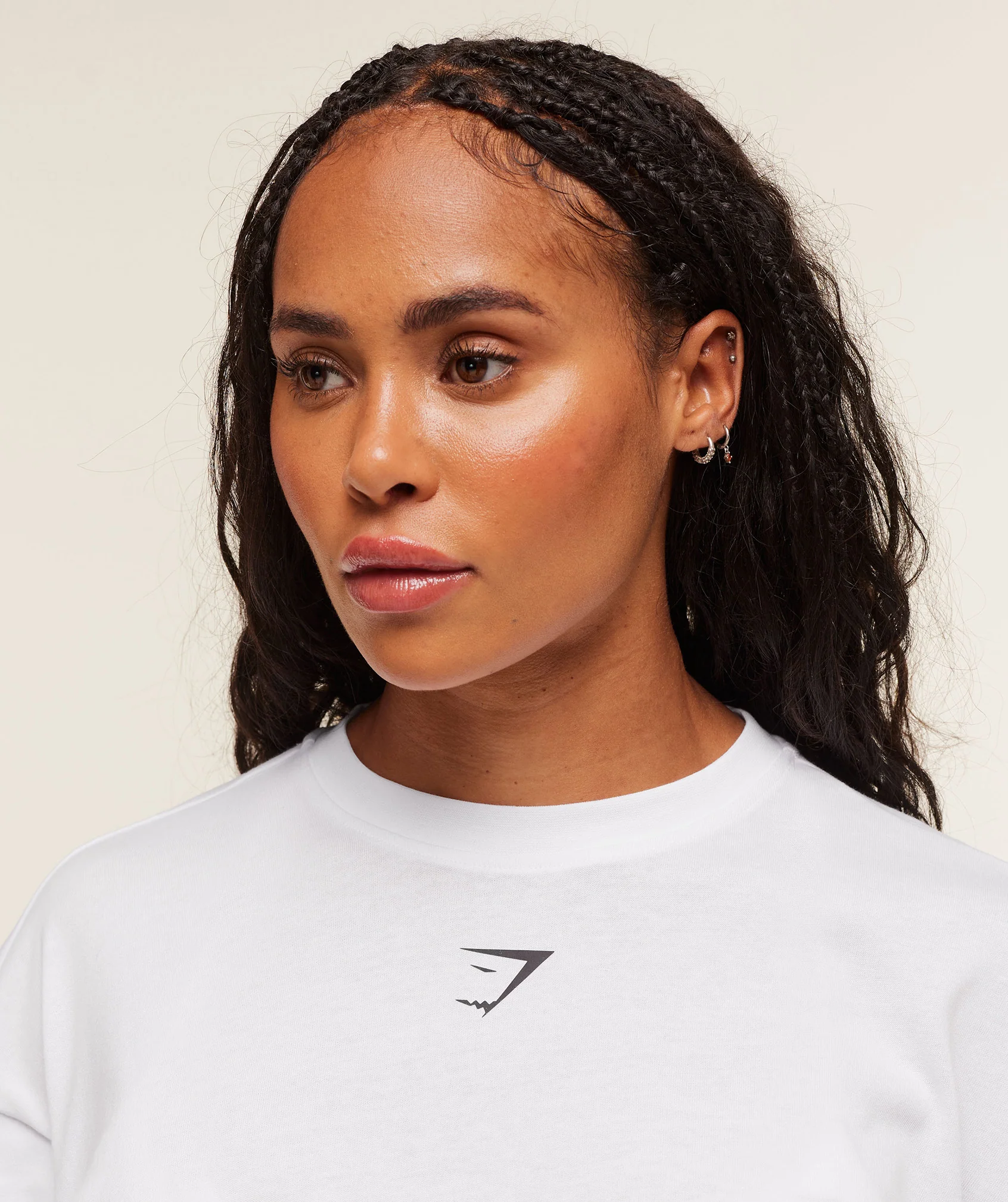 Gymshark Power Long Sleeve Top - White/Black - Image 6