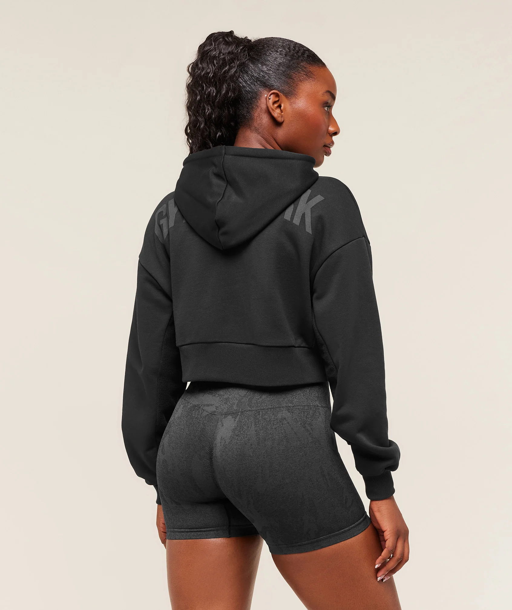 Gymshark Power Midi Zip Hoodie - Black