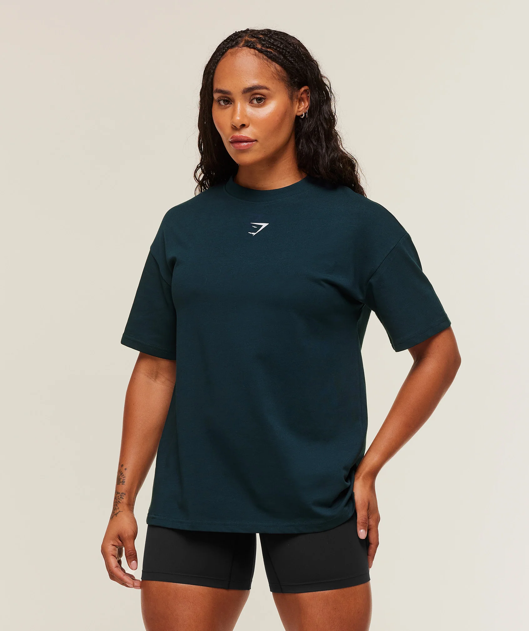 Gymshark GS Power Oversized T-Shirt - Deep Petrol Blue/Smoke Blue - Image 2
