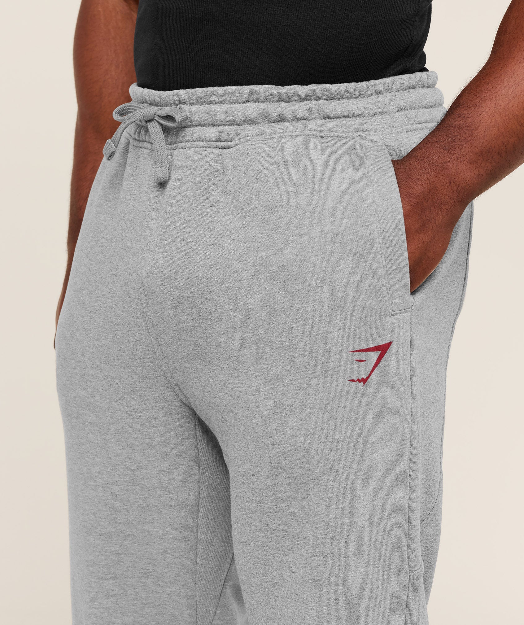 Gymshark Power Straight Leg Pants - Charcoal Core Marl/Sets Red - Image 5
