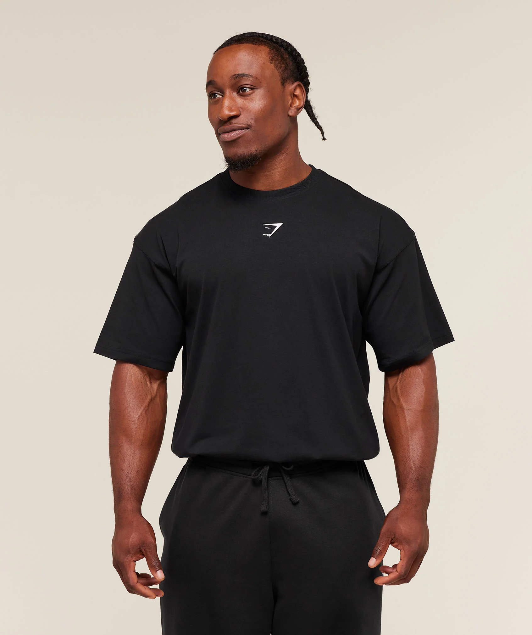 Gymshark Power T-Shirt - Black/Oat White - Image 3