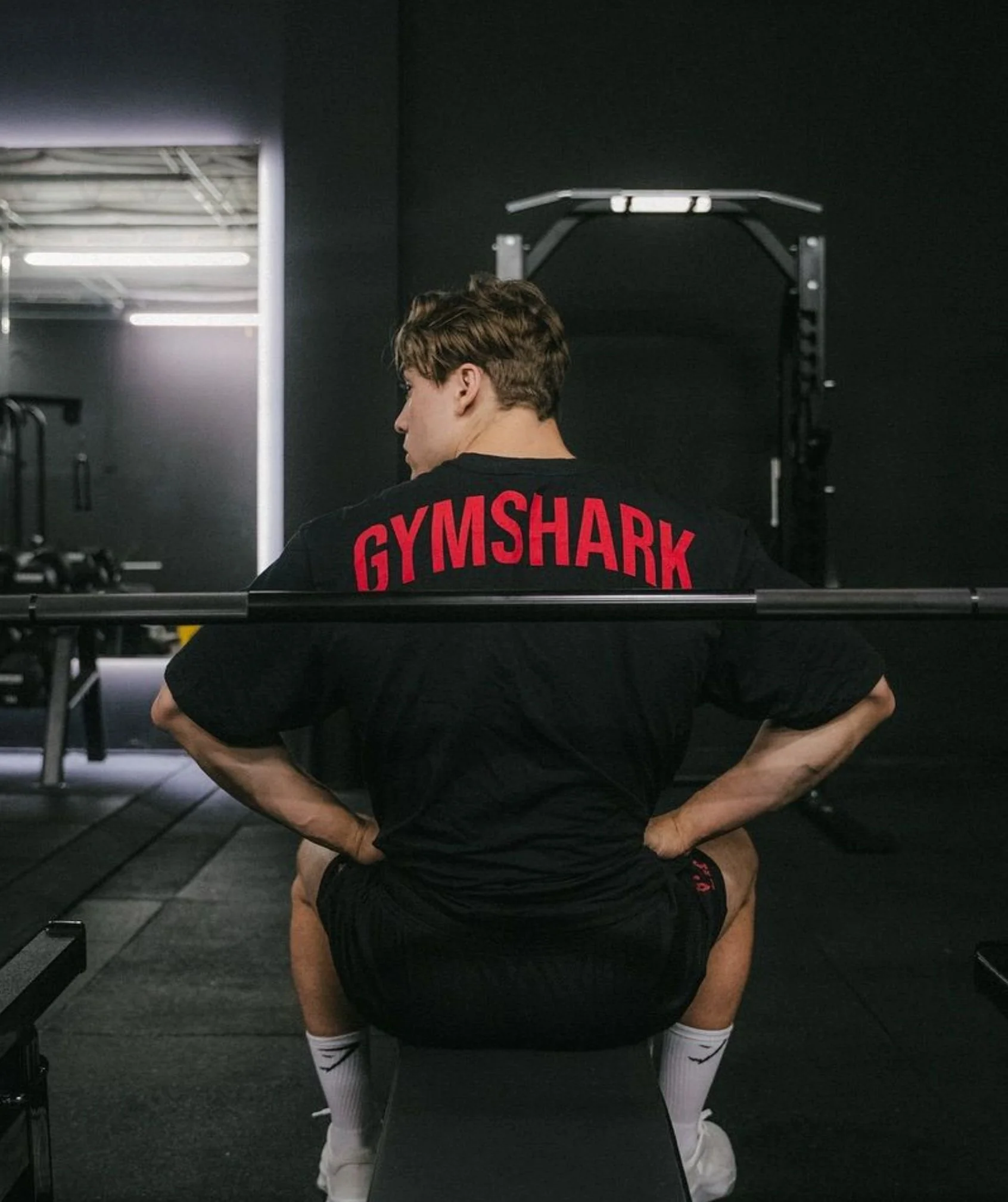 Gymshark Power T-Shirt - Black/Conditioning Red - Image 3