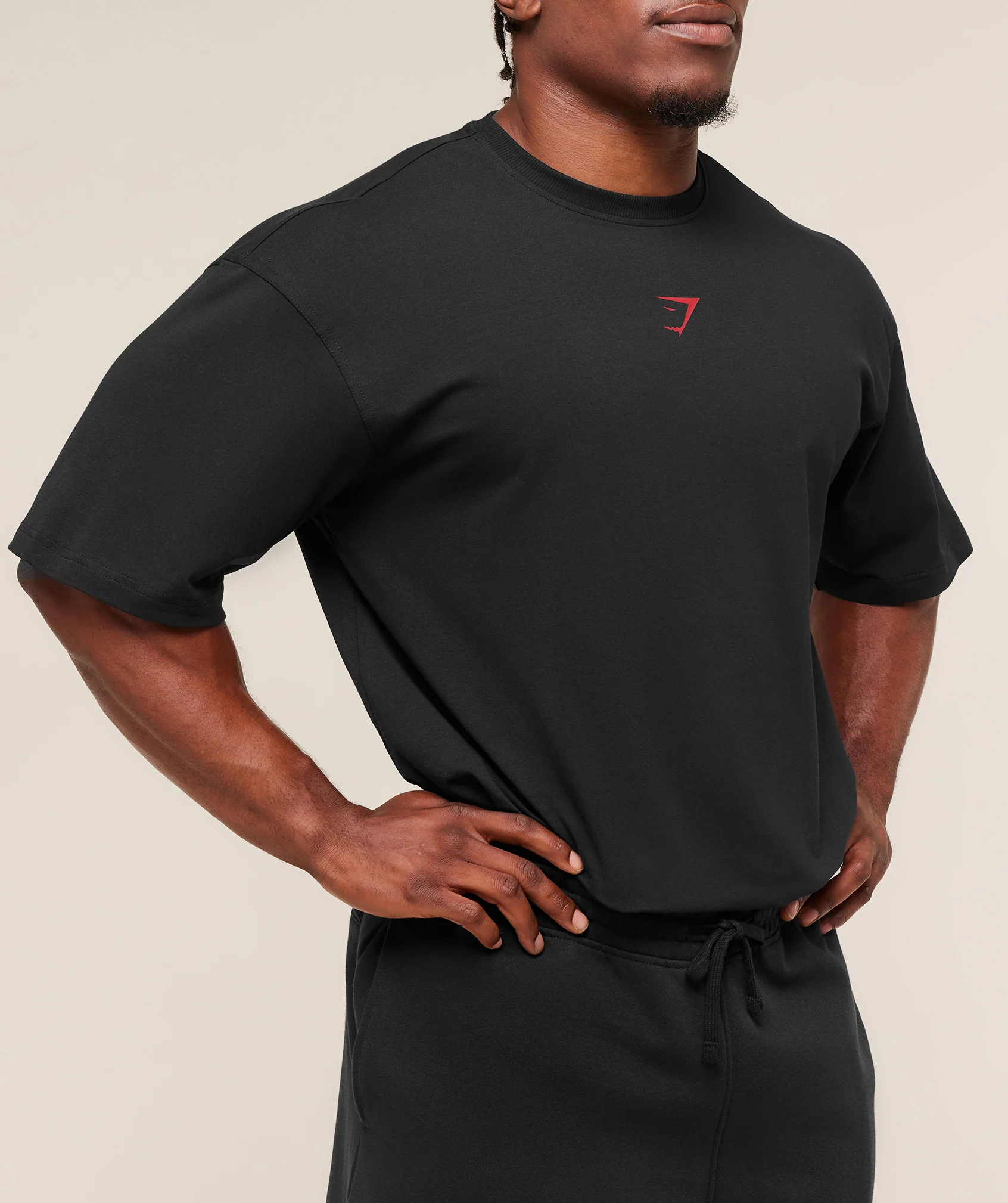 Gymshark Power T-Shirt - Black/Conditioning Red - Image 7