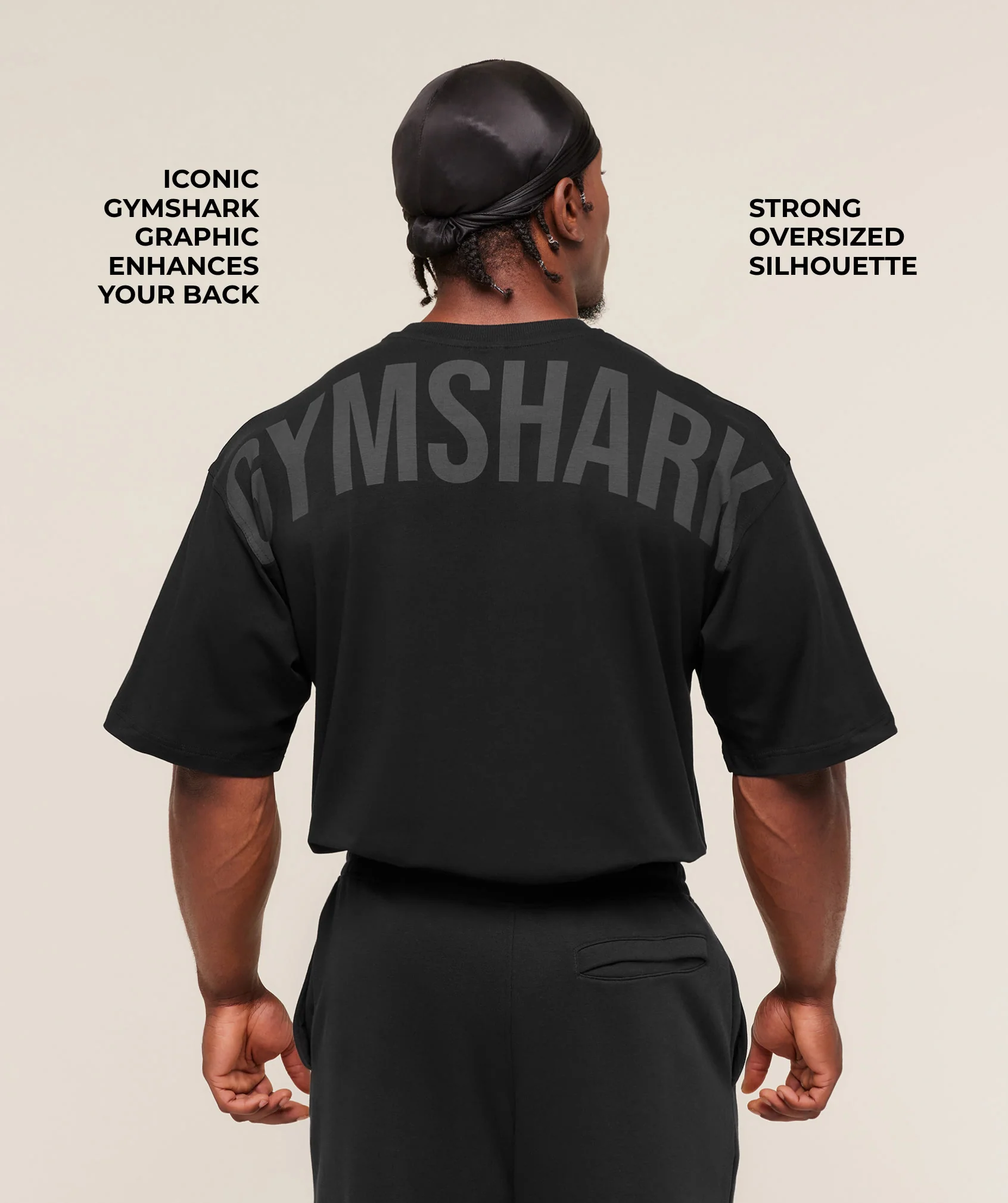 Gymshark Power T-Shirt - Black/Asphalt Grey - Image 3