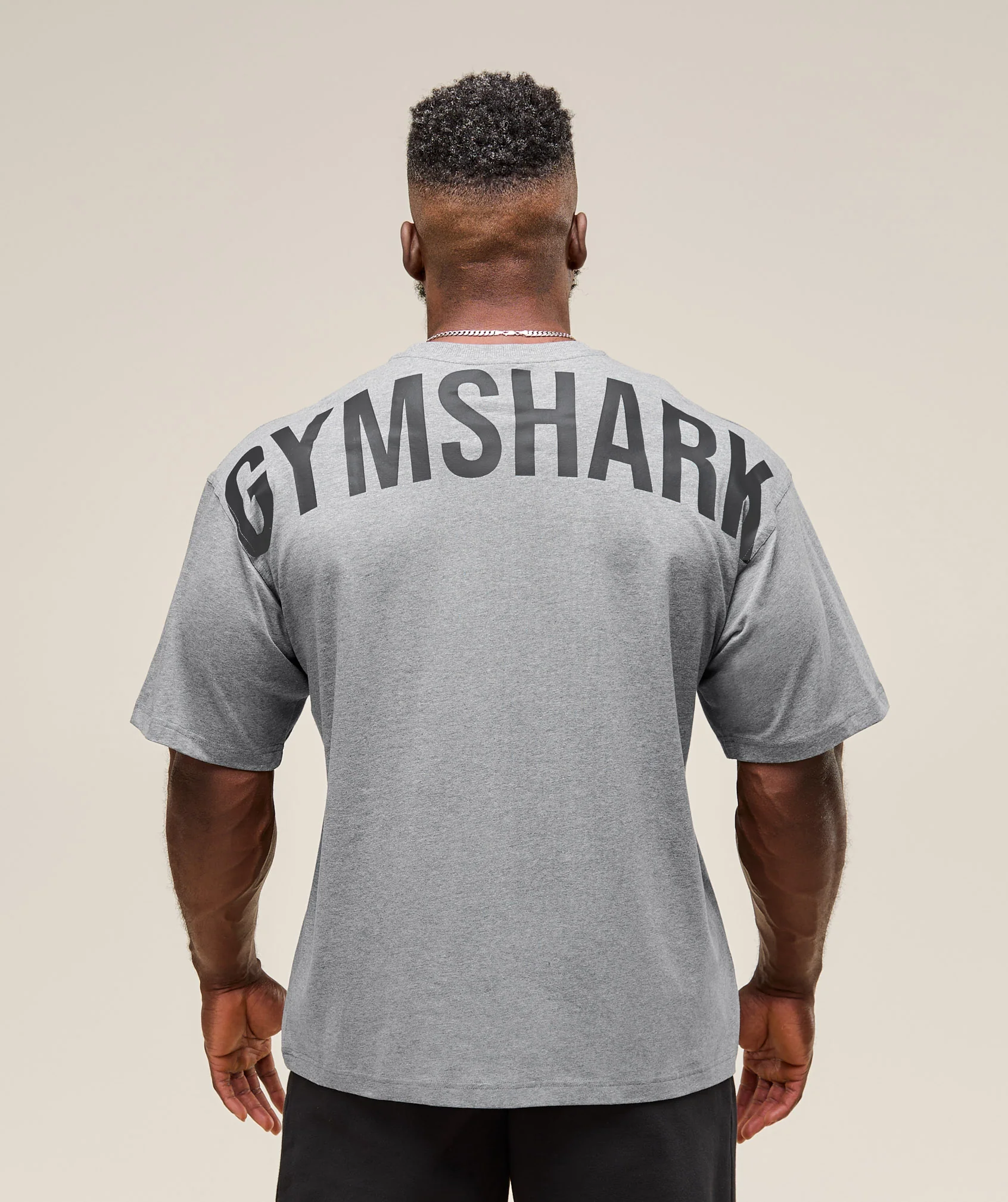 Gymshark Power T-Shirt - Charcoal Core Marl/Black - Image 5