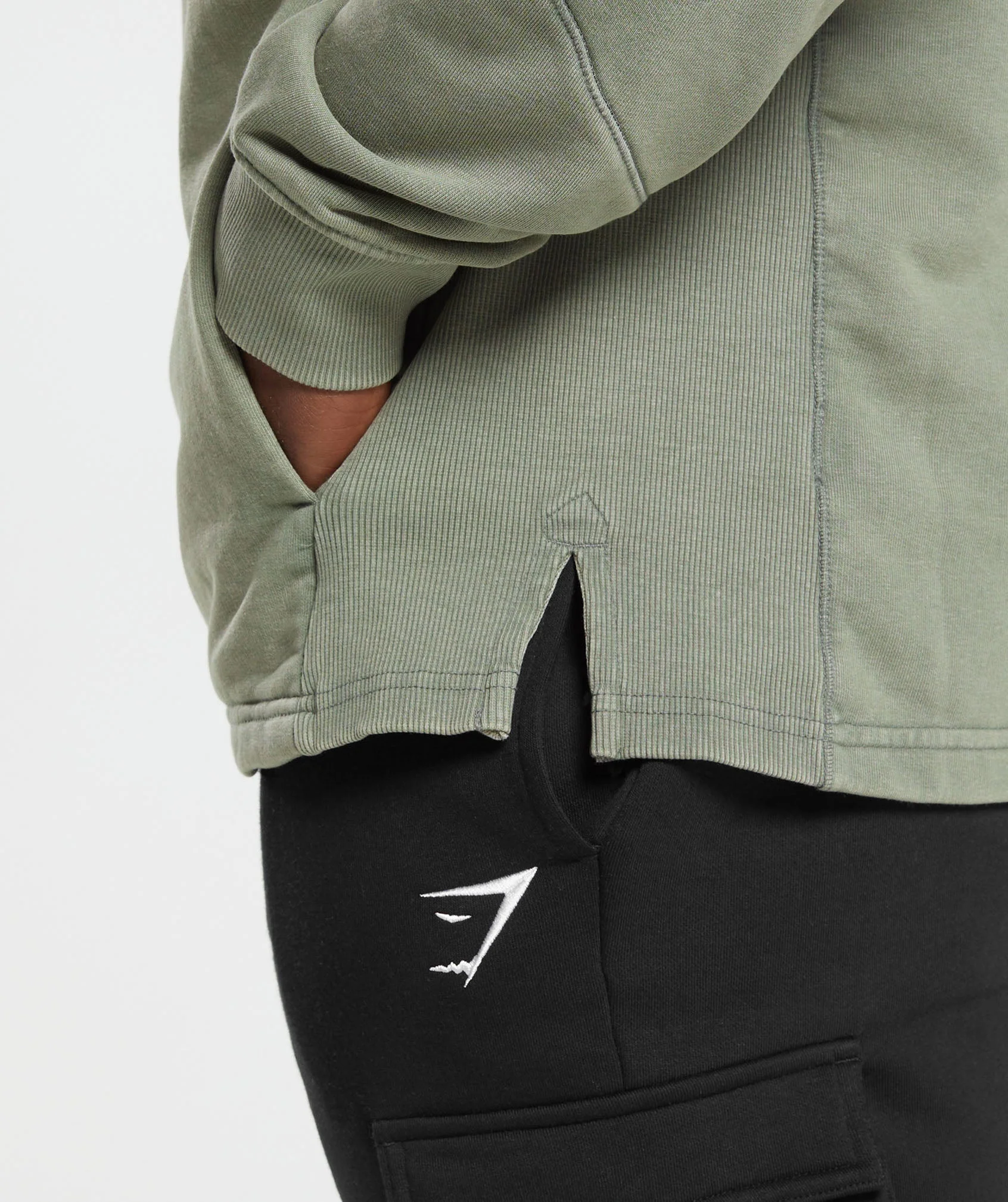 Gymshark Power Washed Crew - Dusk Green - Image 5