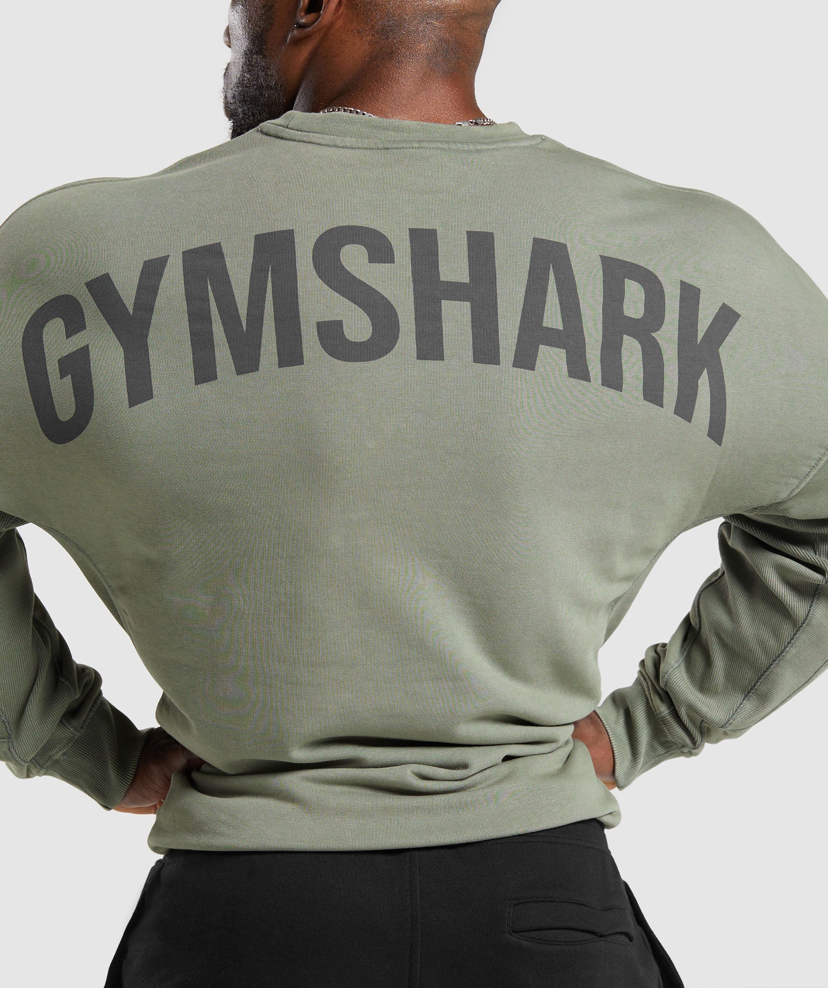 Gymshark Power Washed Crew - Dusk Green - Image 6