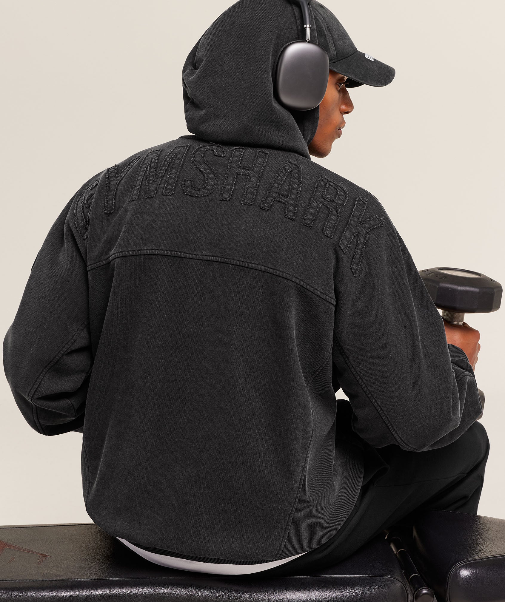 Gymshark Power Washed Hoodie - GS Black - Image 5