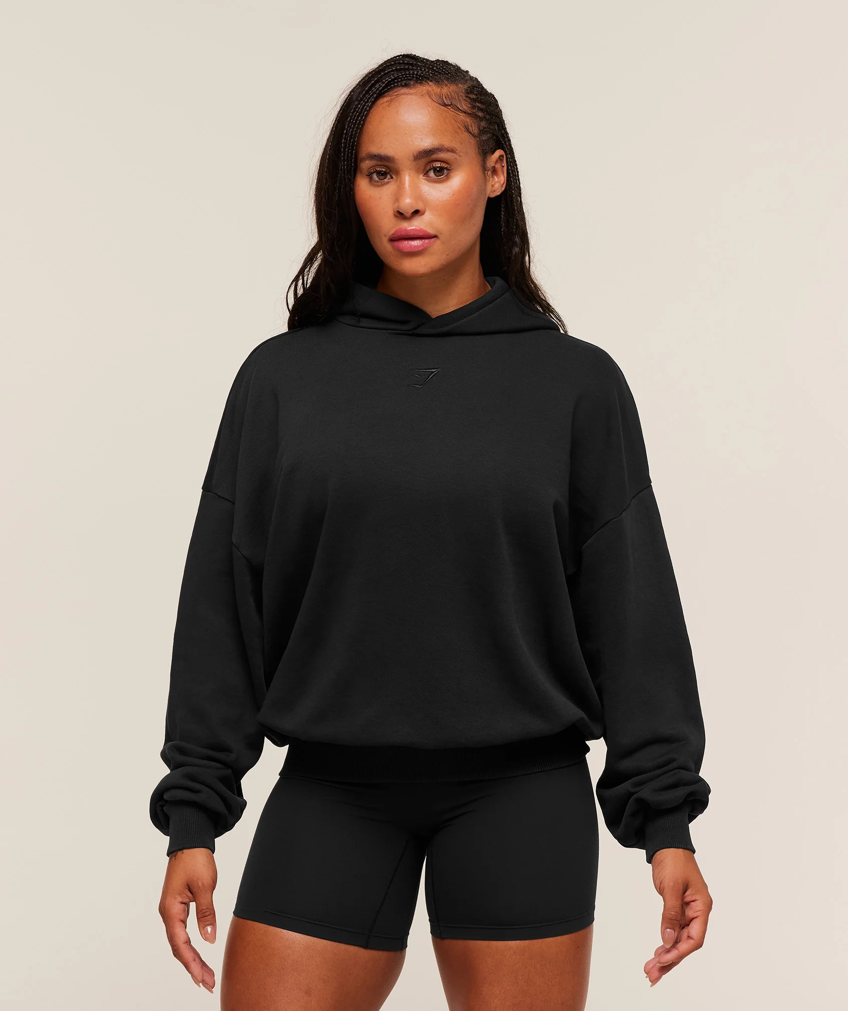 Gymshark Power Washed Oversized Hoodie - Black/Acid Wash - Image 2