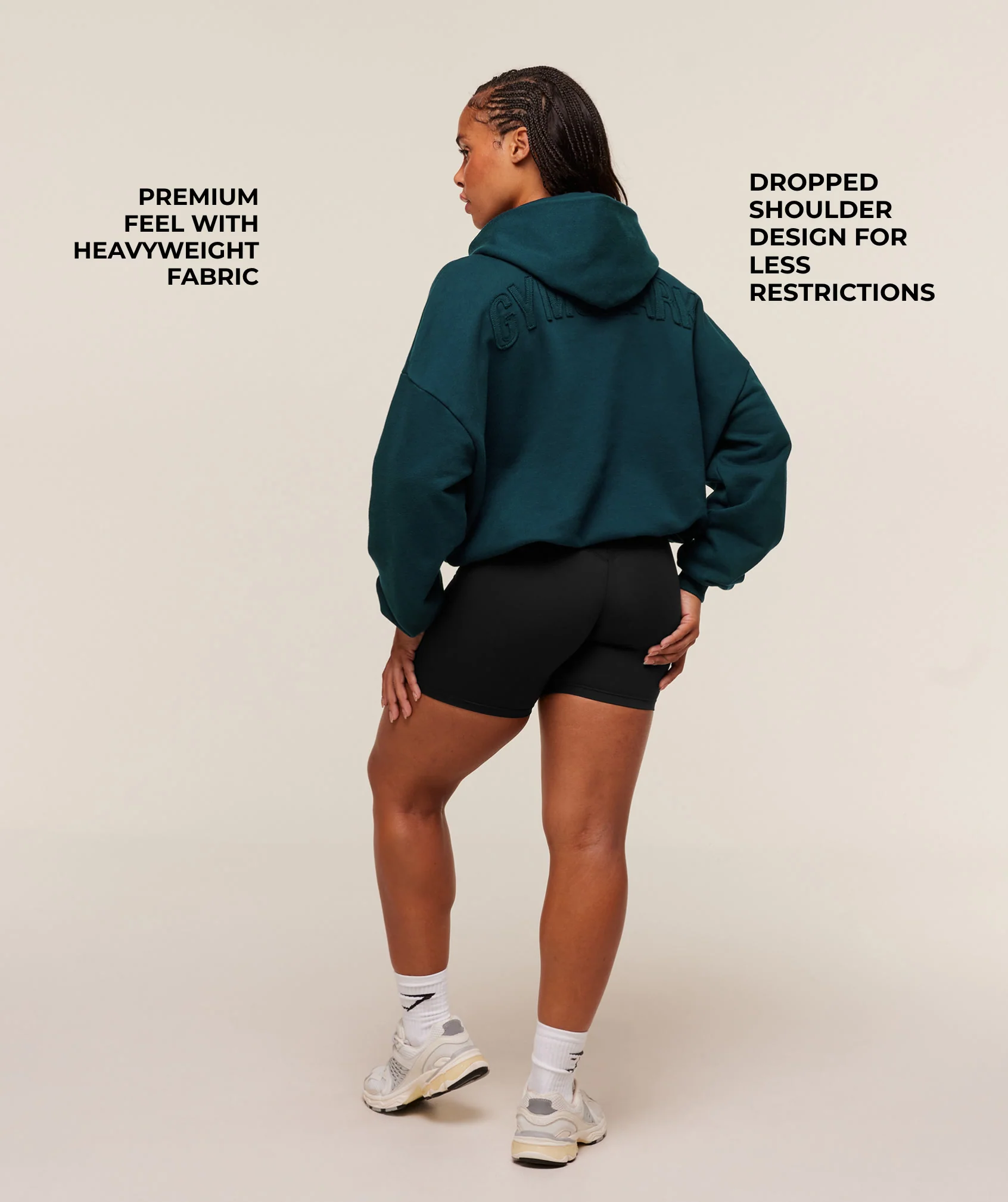 Gymshark Power Washed Oversized Hoodie - Deep Petrol Blue/Acid Wash - Image 2