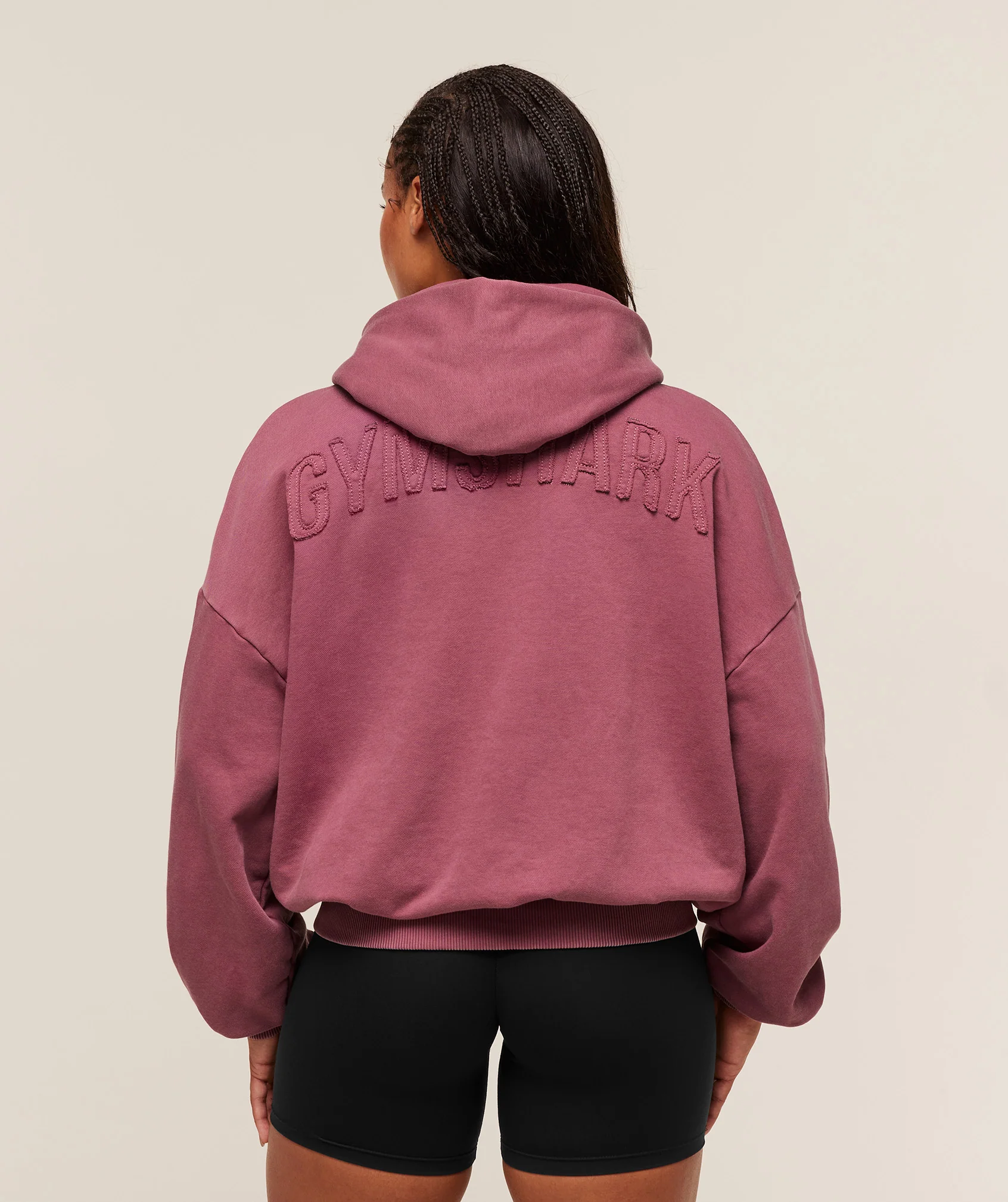 Gymshark Power Washed Oversized Hoodie - Reset Pink/Acid Wash