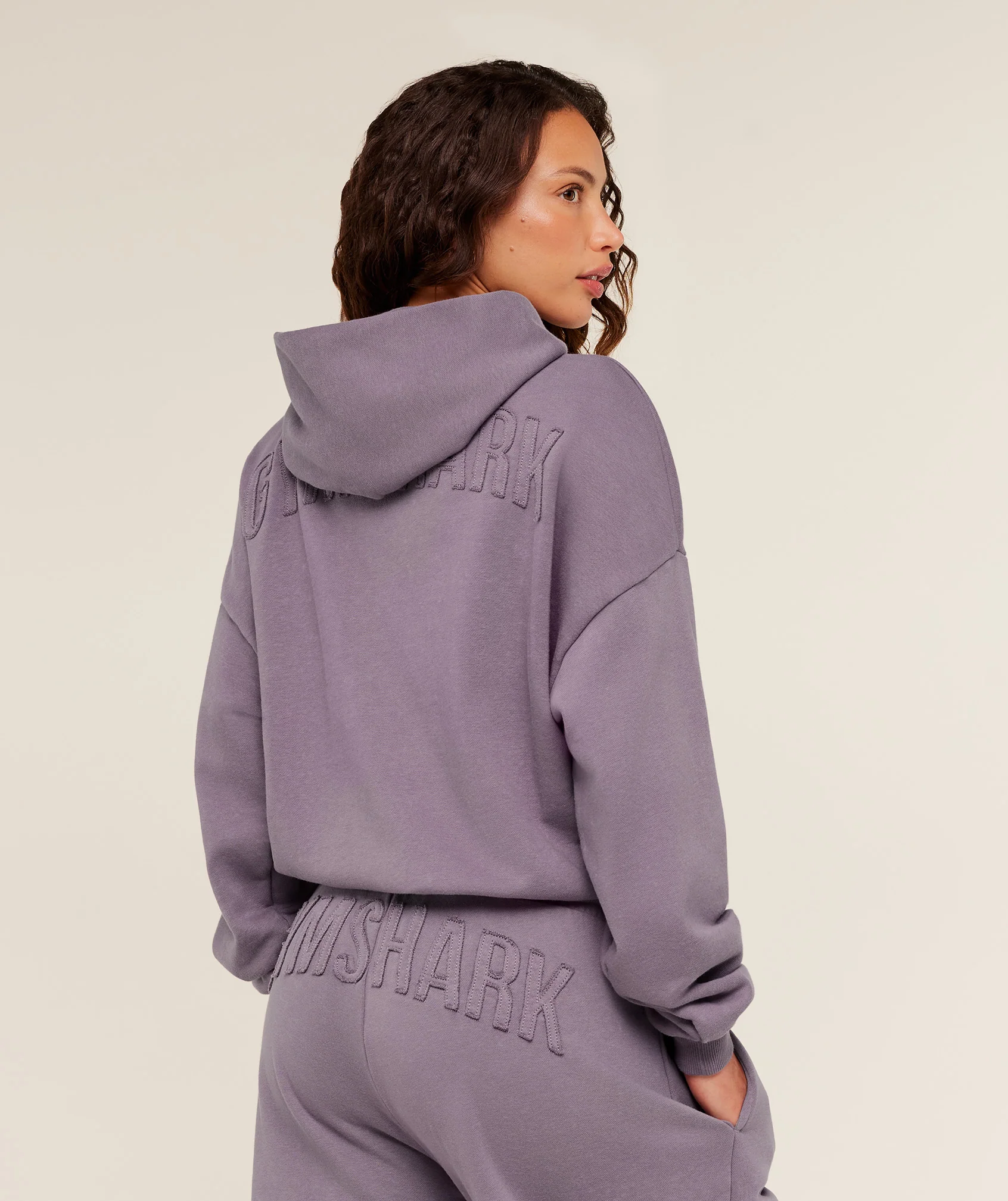 Gymshark Power Washed Oversized Hoodie - Dusk Purple/Acid Wash - Image 3