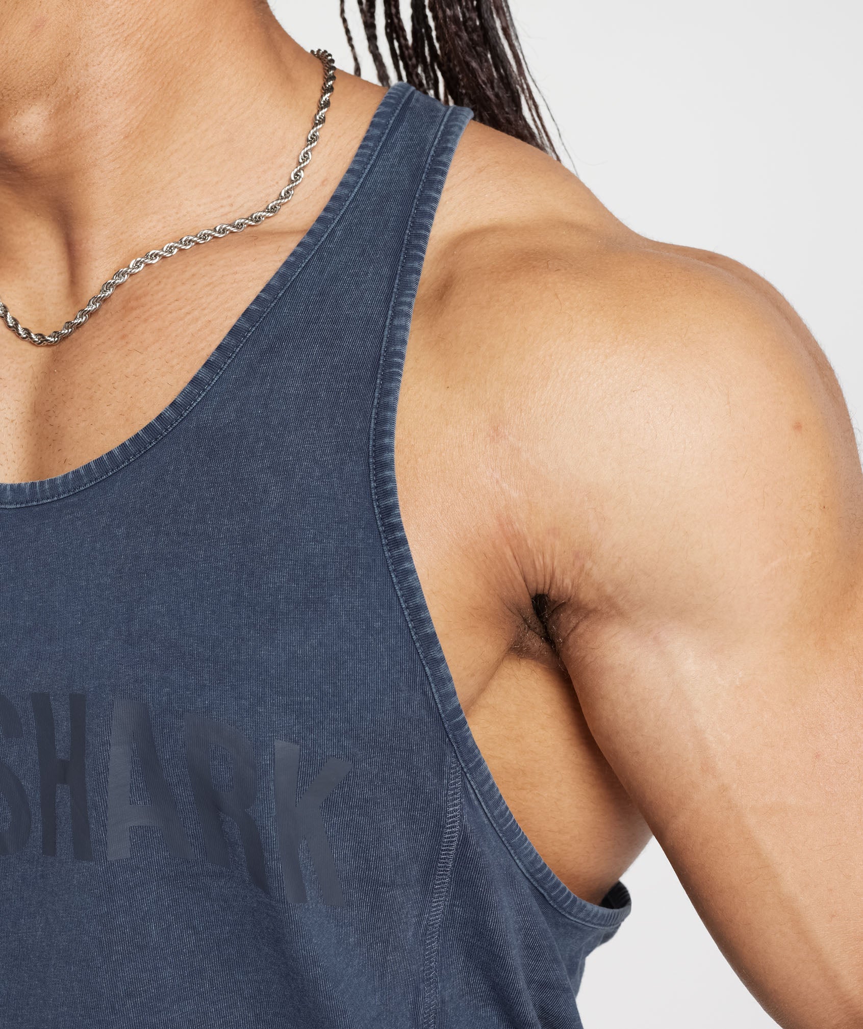 Gymshark Power Washed Stringer - Evening Blue - Image 5