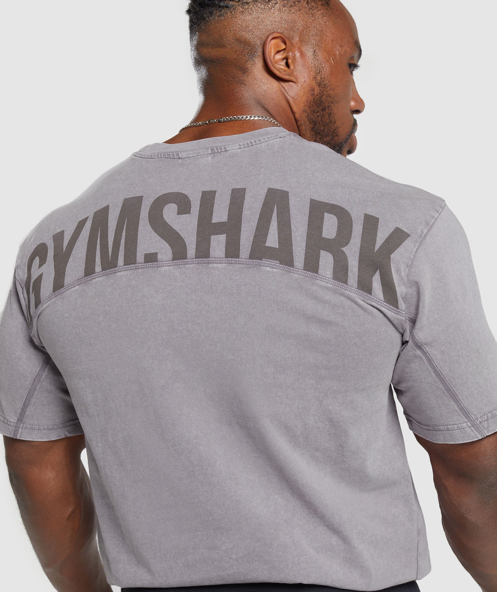 Gymshark Power Washed T-Shirt - Fog Purple - Image 5