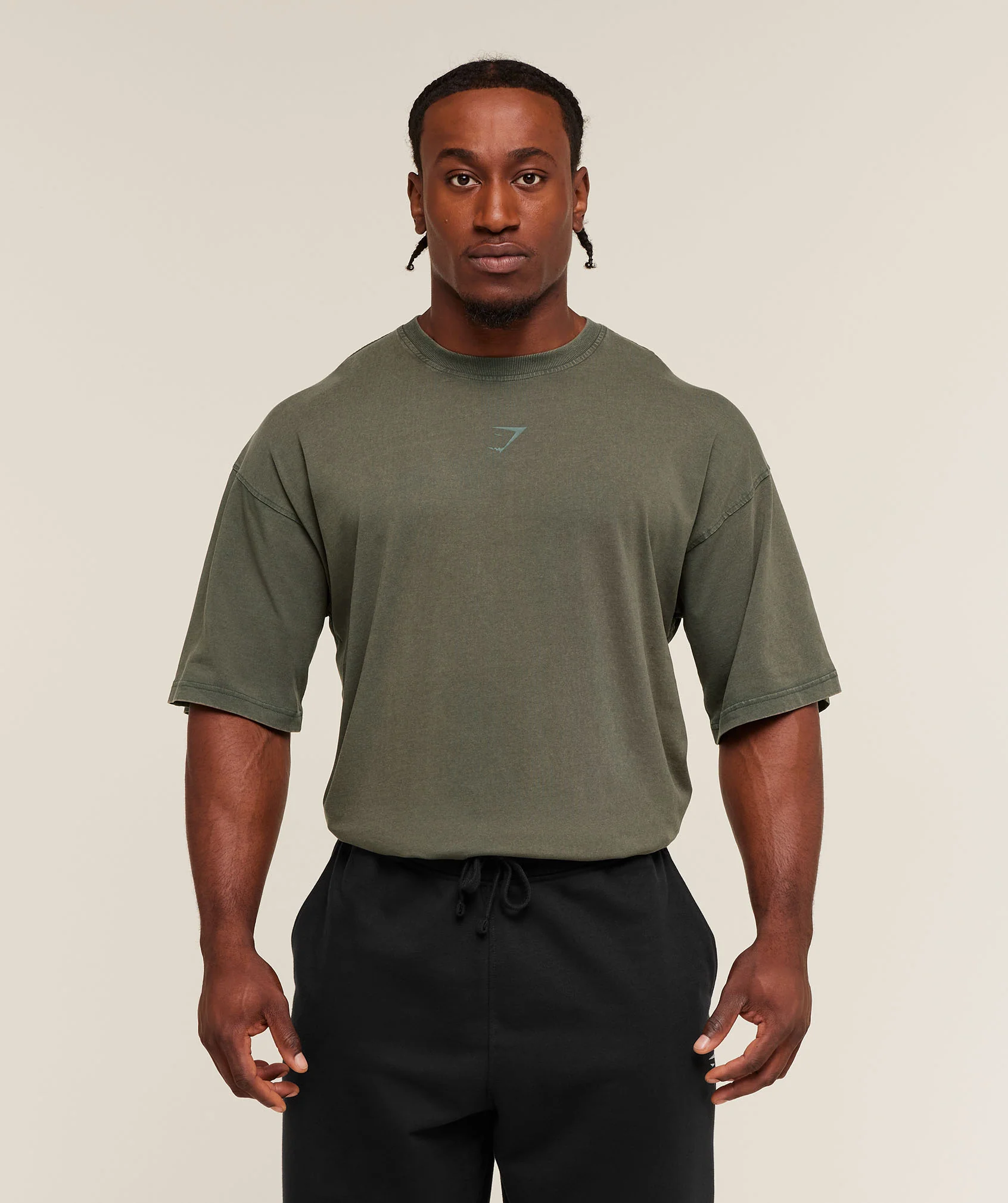 Gymshark Power Washed T-Shirt - GS Strength Green - Image 3