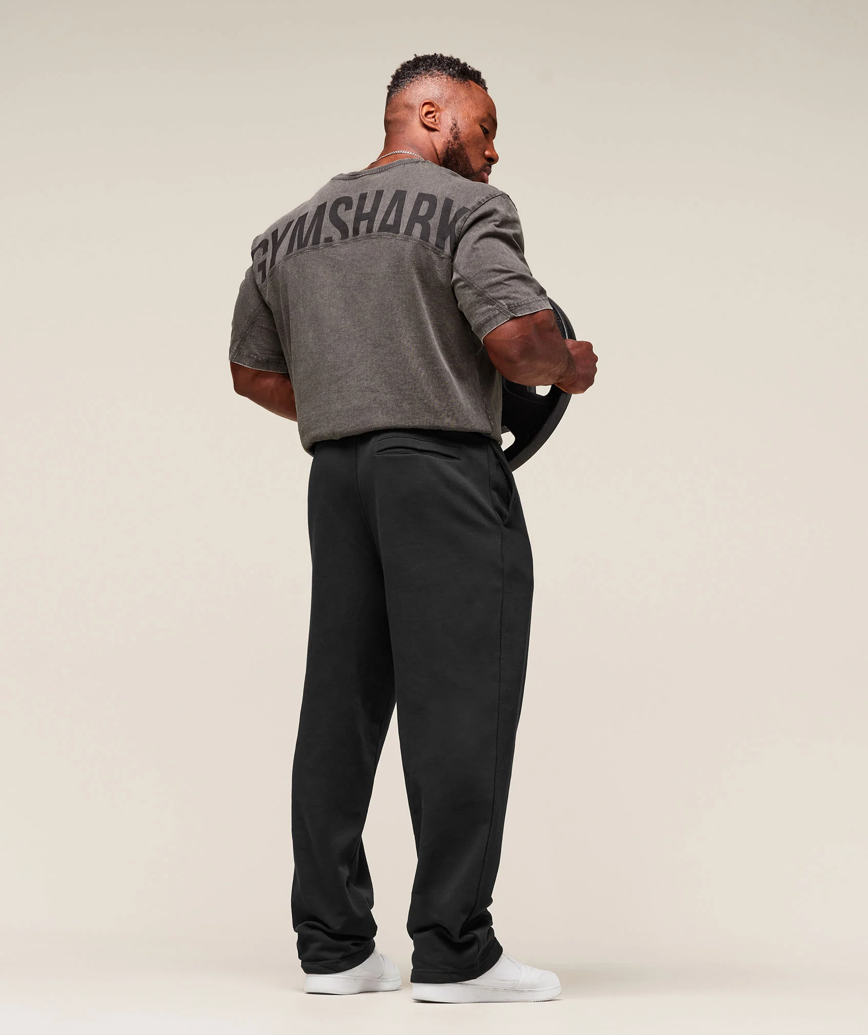 Gymshark Power Washed T-Shirt - Onyx Grey/Acid Wash Small Ball - Image 4