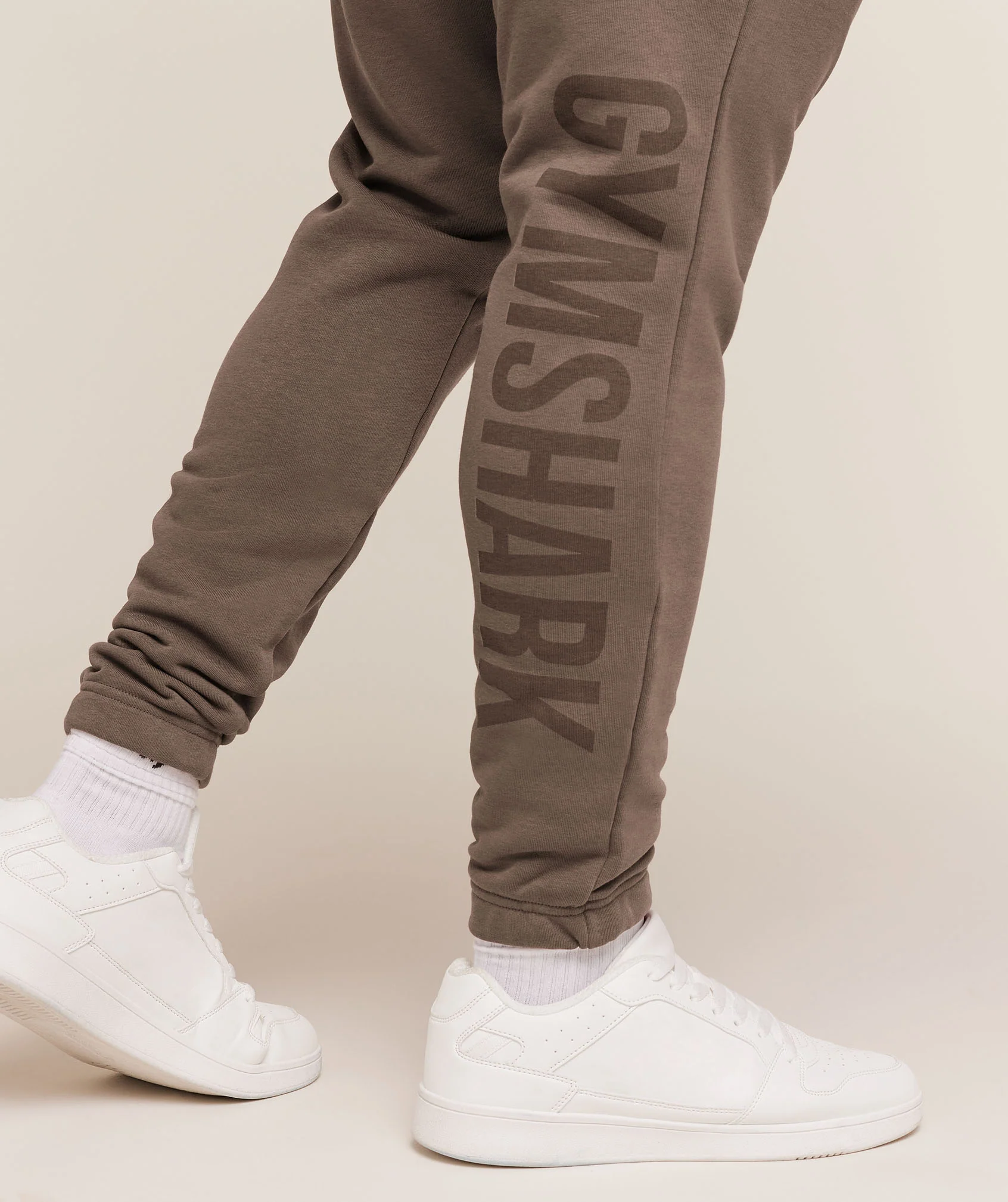 Gymshark Power Wordmark Joggers - Soft Brown - Image 6