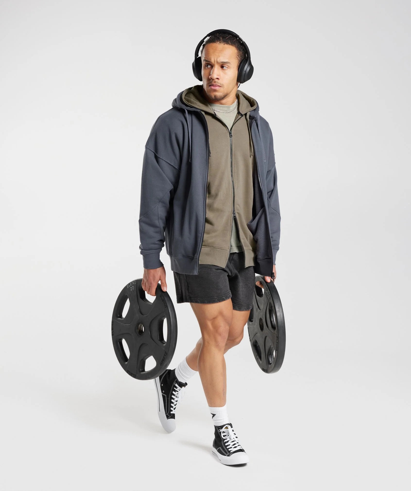 Gymshark Power Zip Hoodie - Cosmic Grey - Image 4