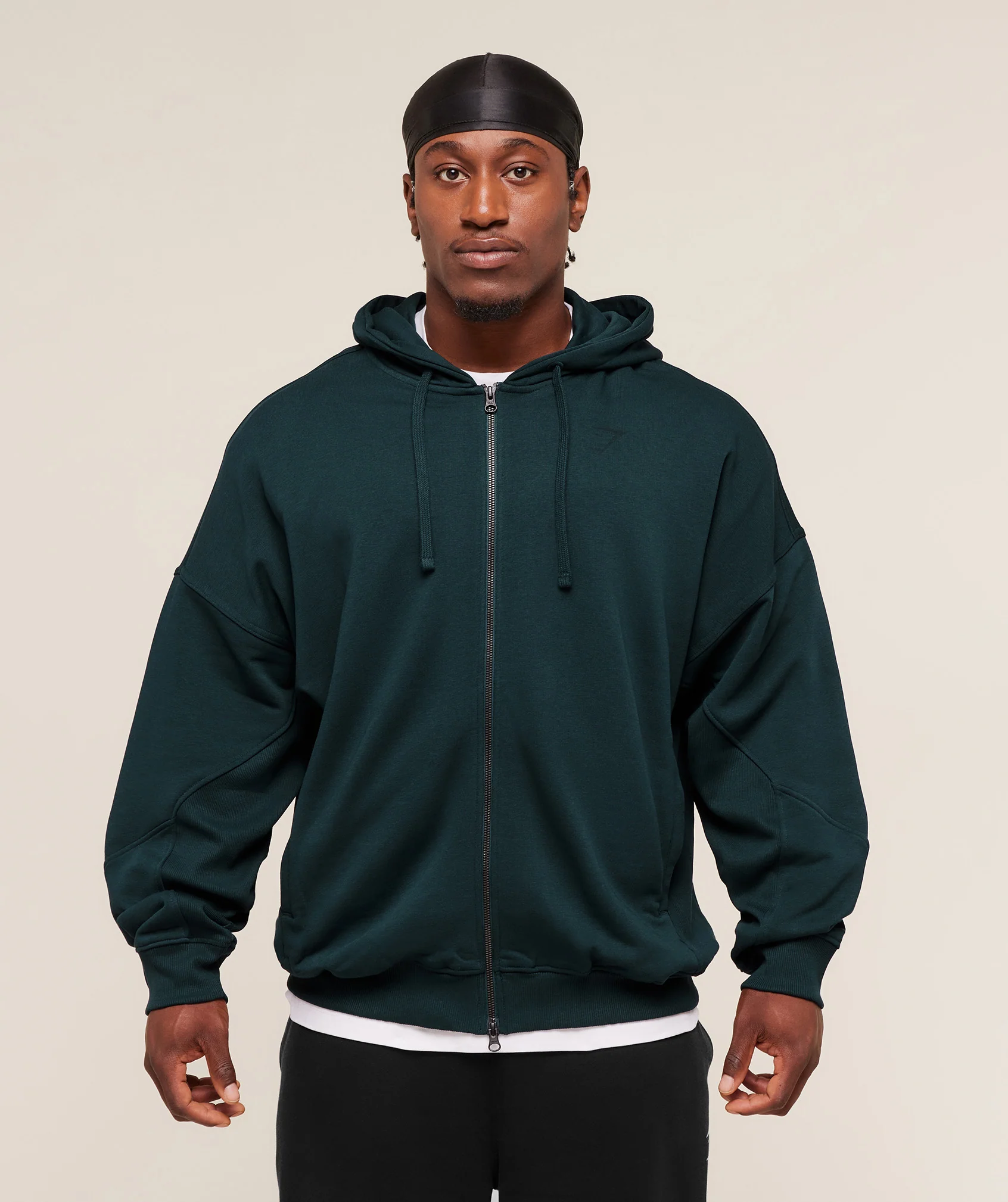 Gymshark Power Zip Up Hoodie - Deep Petrol Blue - Image 3