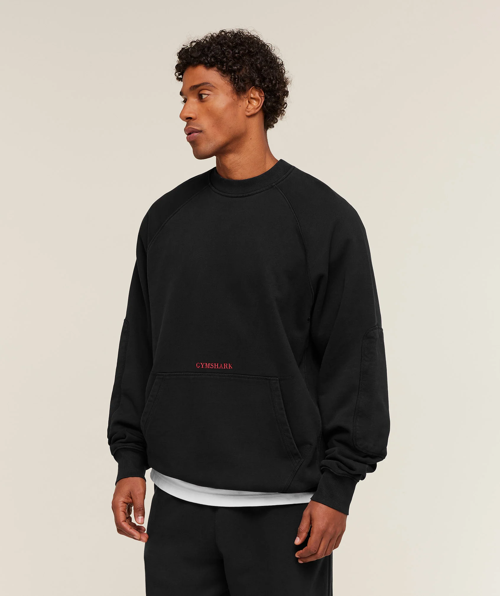 Gymshark Premium Heavyweight Crew - Black - Image 3