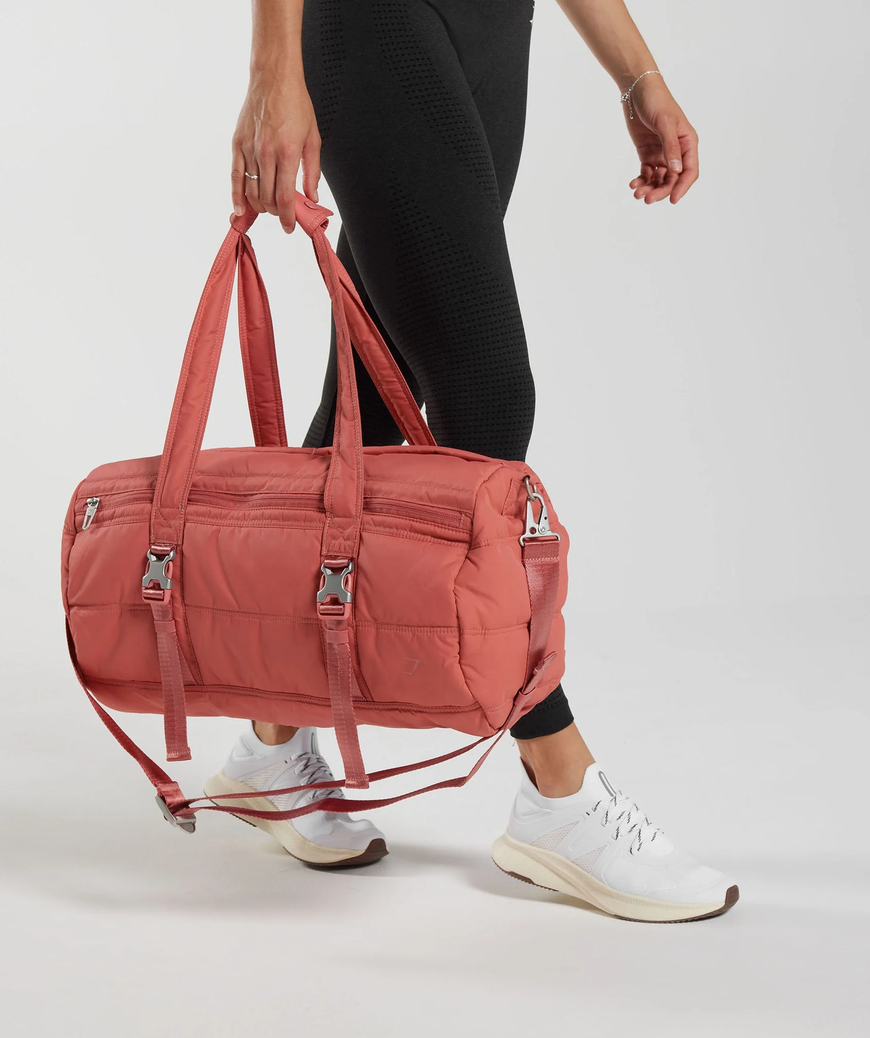 Gymshark Premium Lifestyle Barrel Bag - Terracotta Pink - Image 4