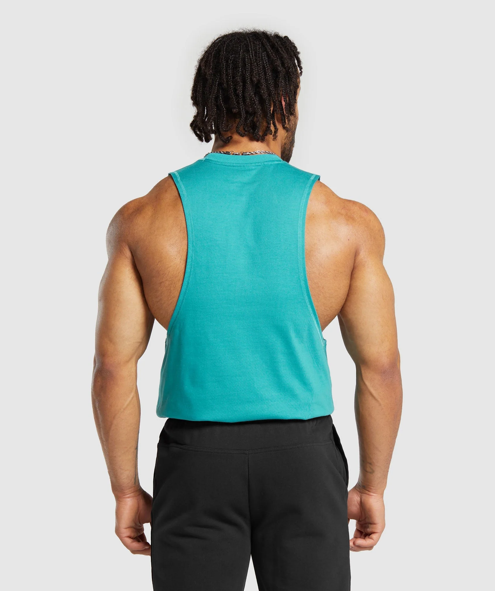 Gymshark Premium Lifting Drop Arm Tank - Bondi Teal - Image 2