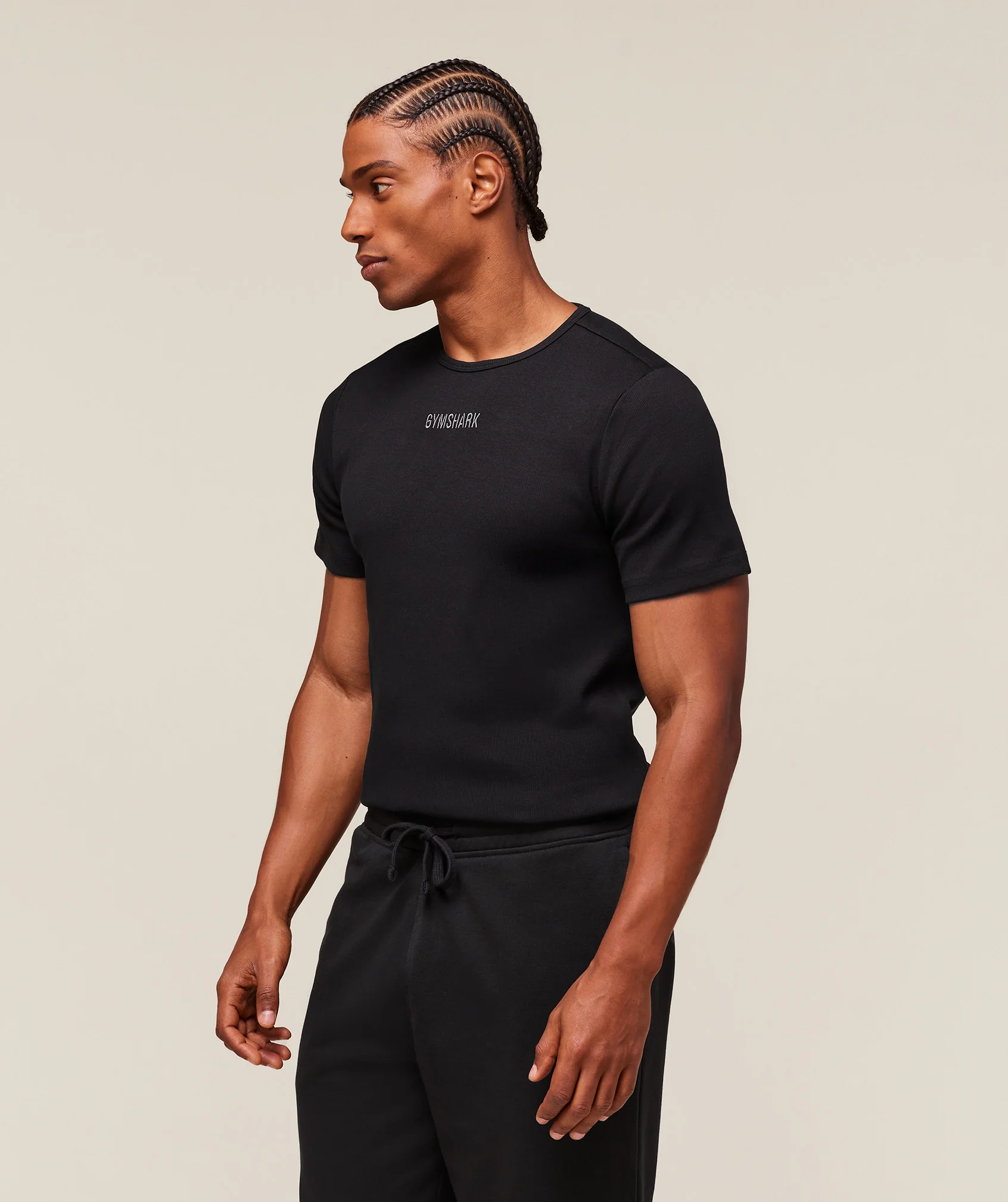 Gymshark Premium Ribbed T-Shirt - Black - Image 3