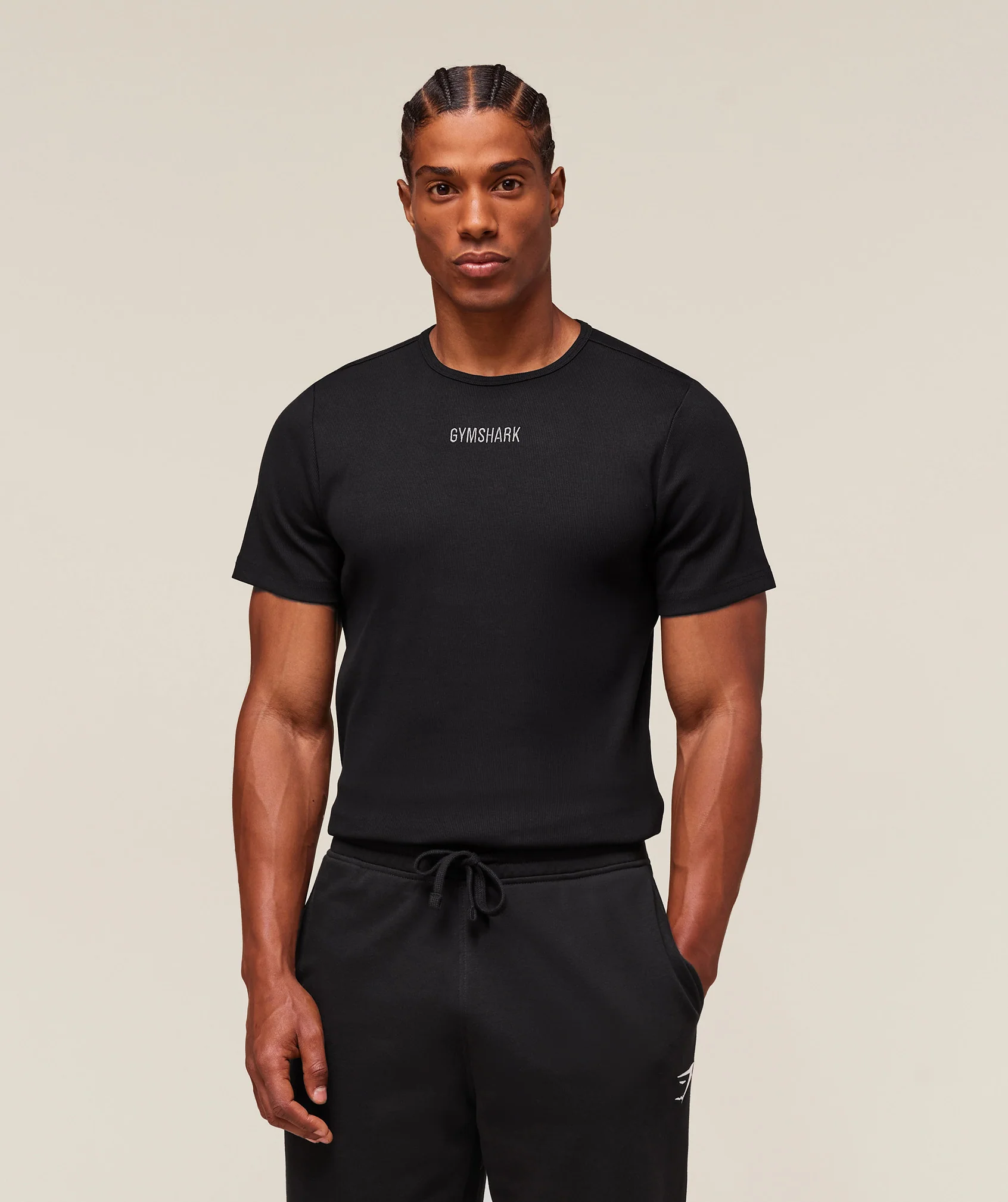 Gymshark Premium Ribbed T-Shirt - Black - Image 5