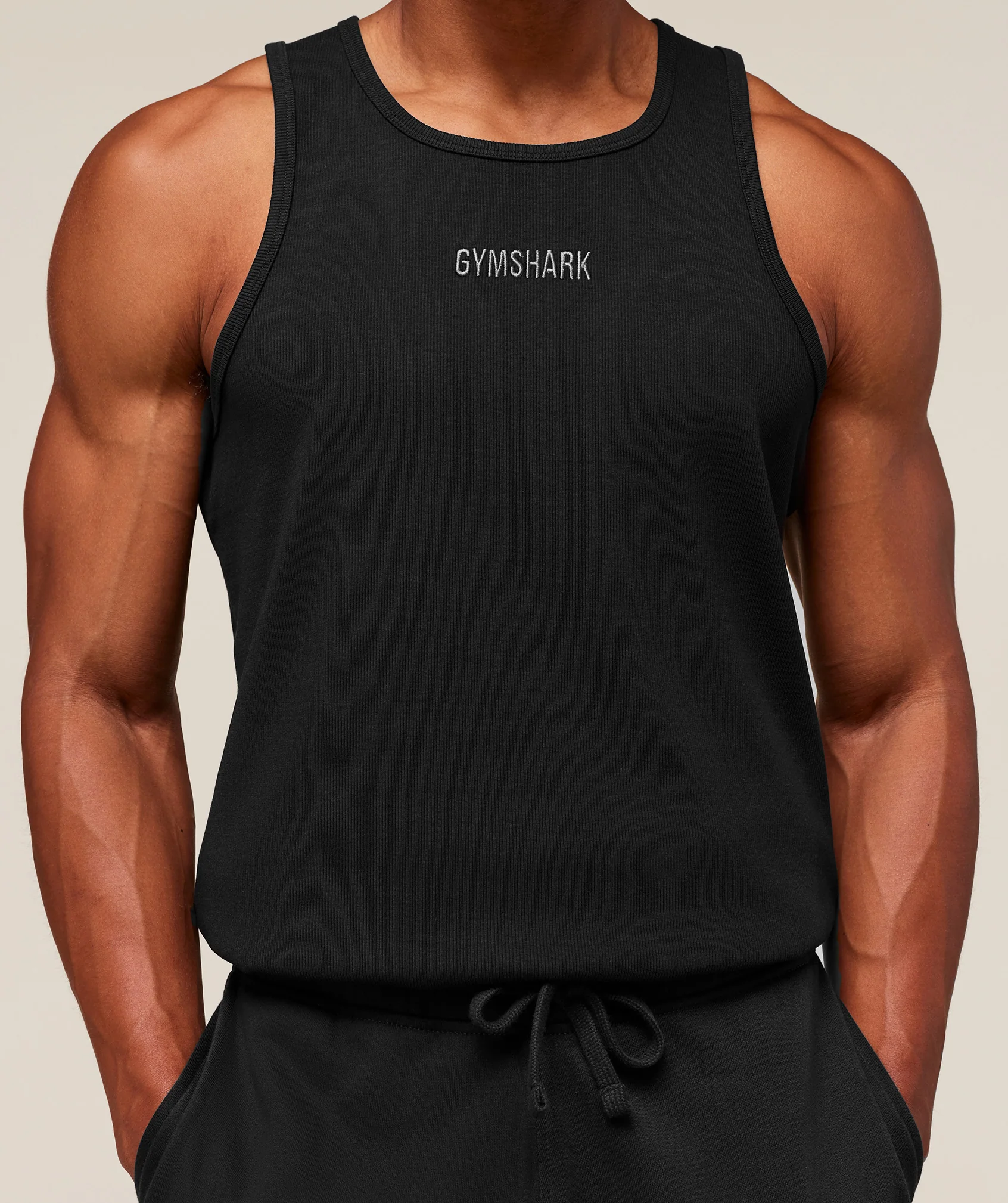 Gymshark Premium Ribbed Tank - Black - Image 6