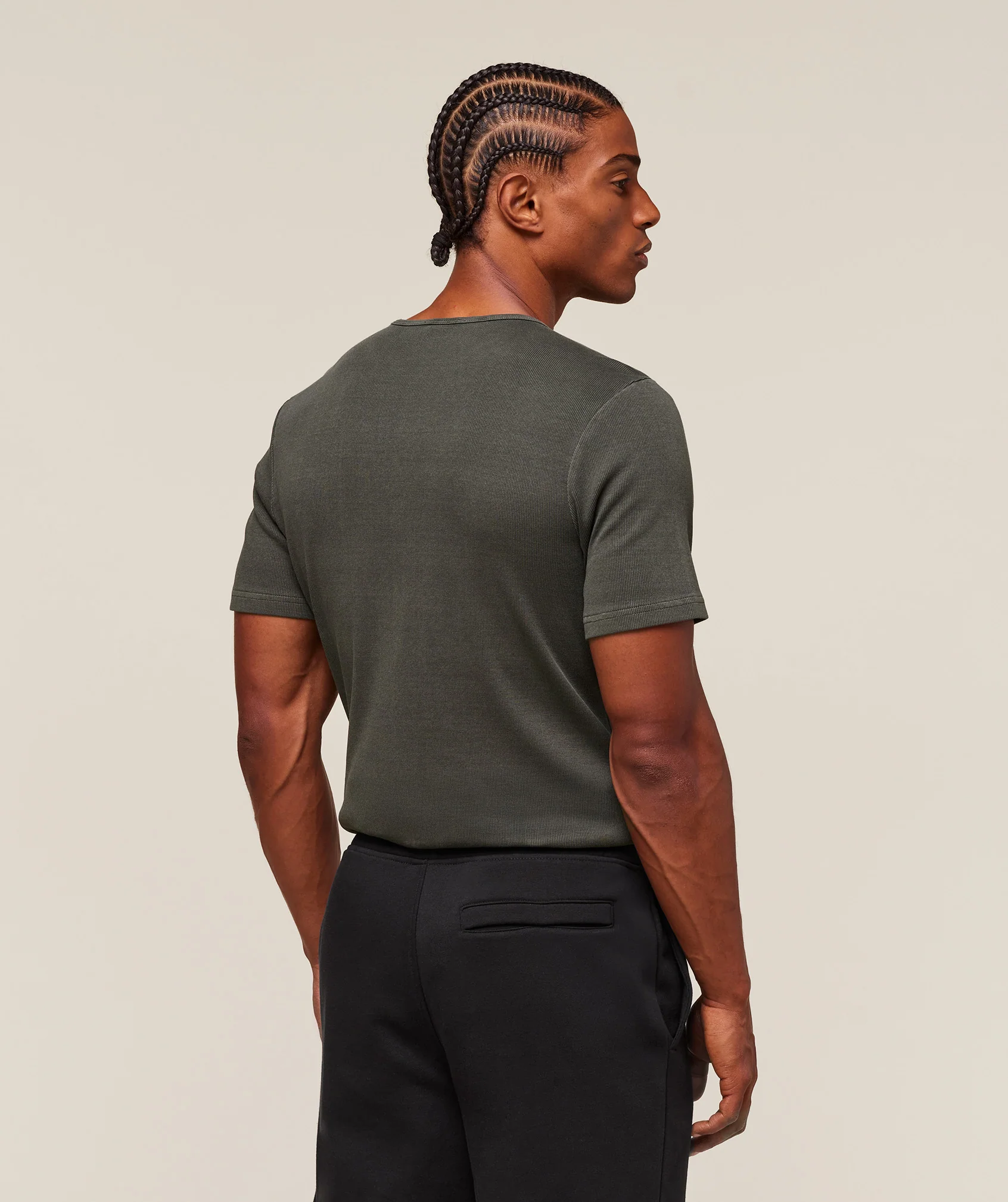 Gymshark Premium Washed Ribbed T-Shirt - Strength Green - Image 2