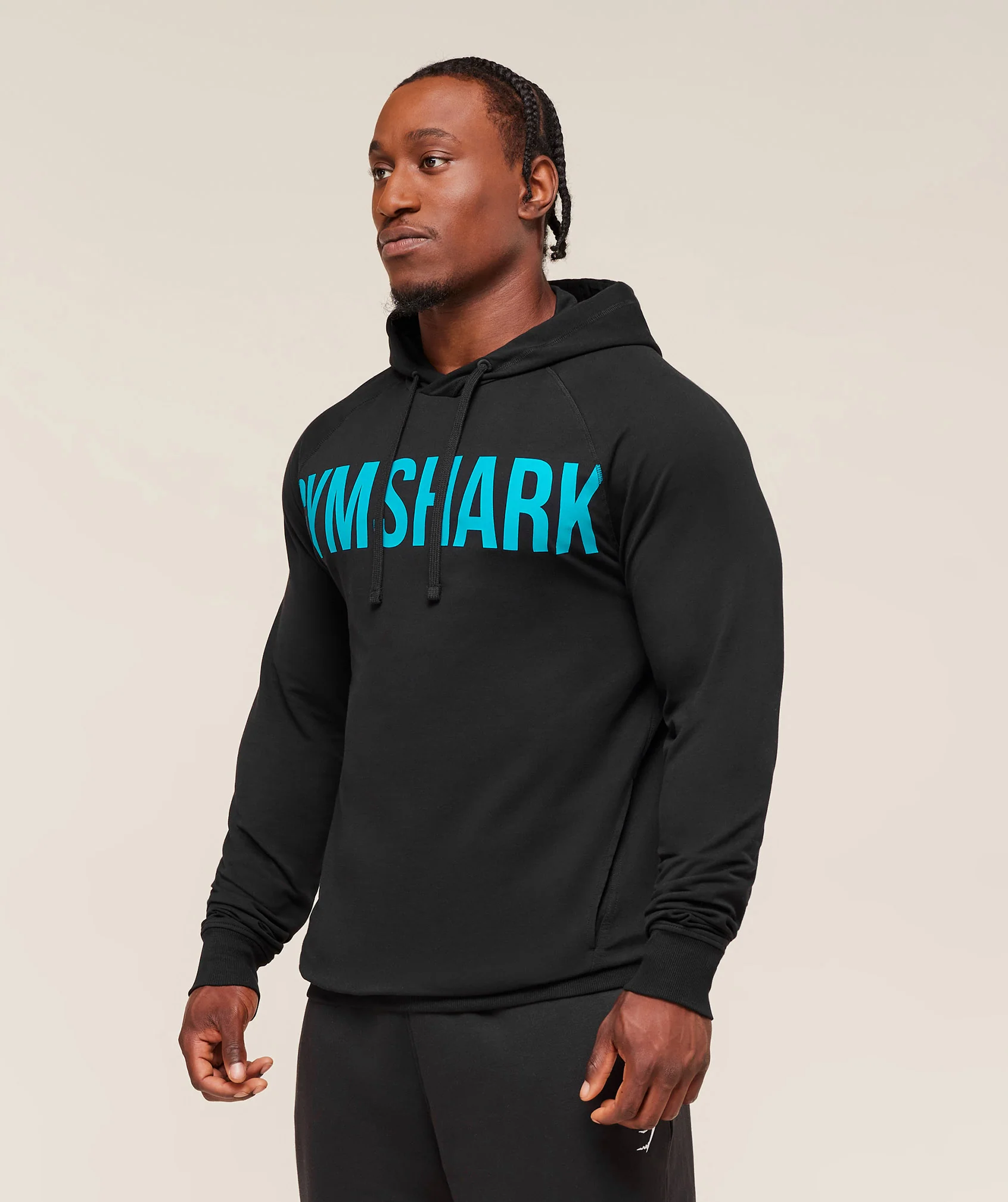 Gymshark Prime Hoodie - Black/Brand Blue - Image 2