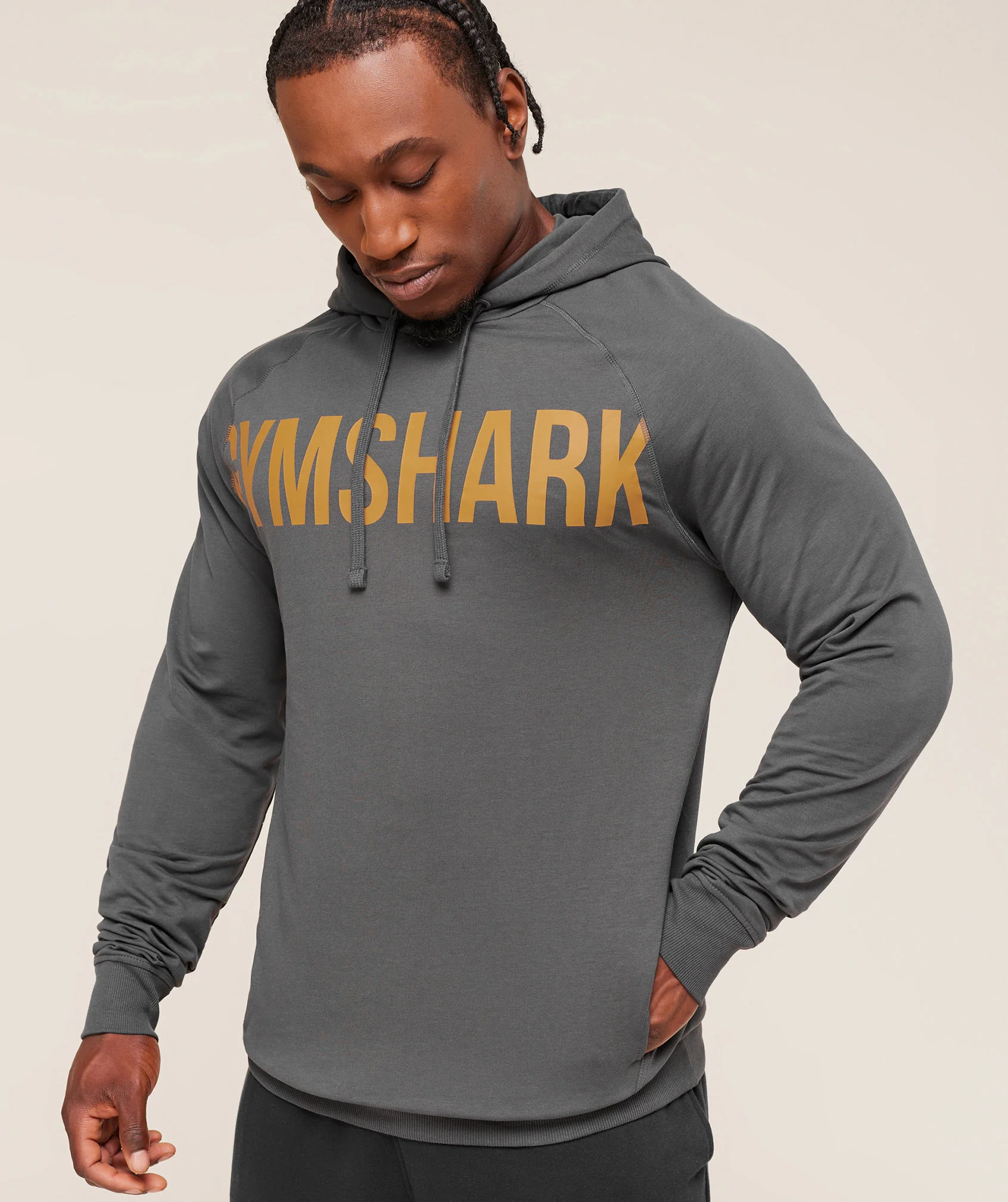 Gymshark Prime Hoodie - Onyx Grey/Antique Gold - Image 4