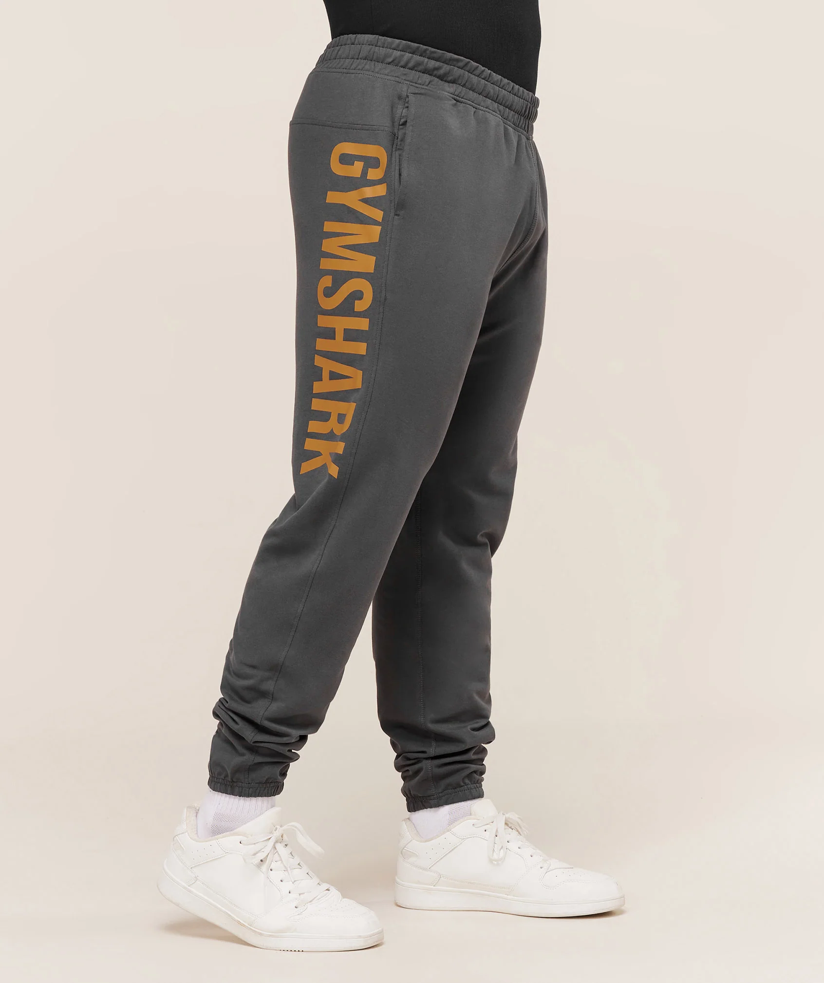 Gymshark Prime Joggers - Grey/Antique Gold - Image 2