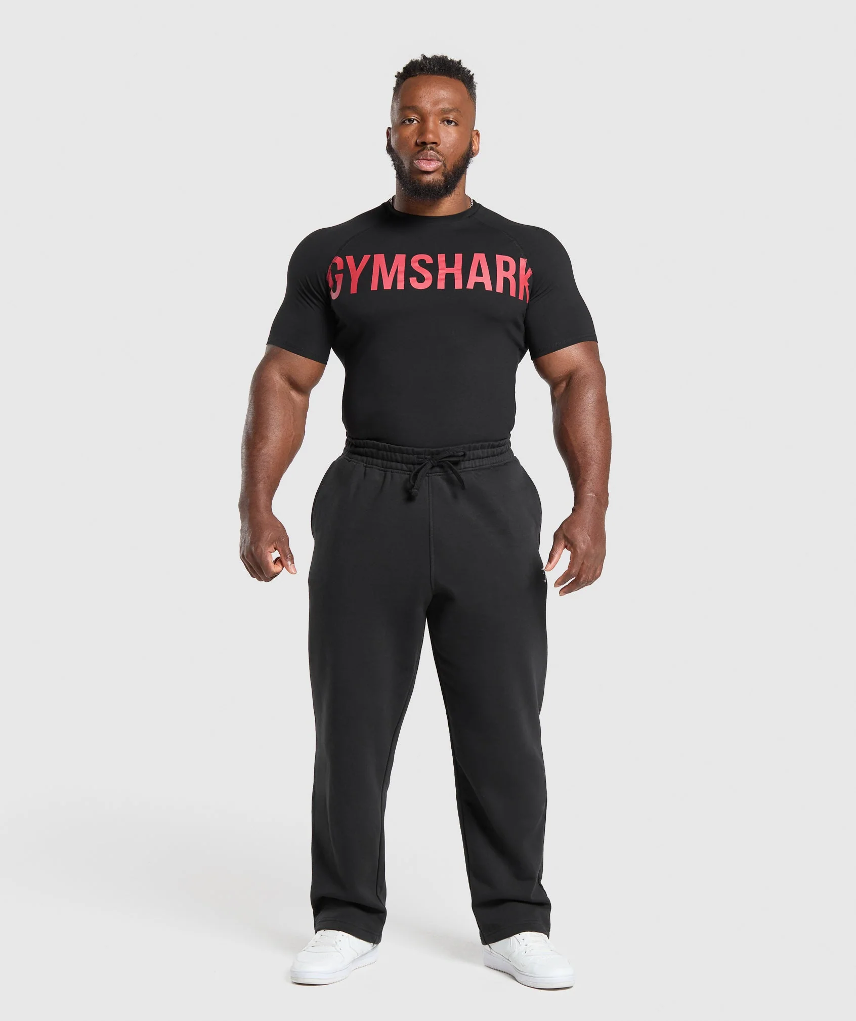 Gymshark Prime T-Shirt - Black/Vivid Red - Image 4