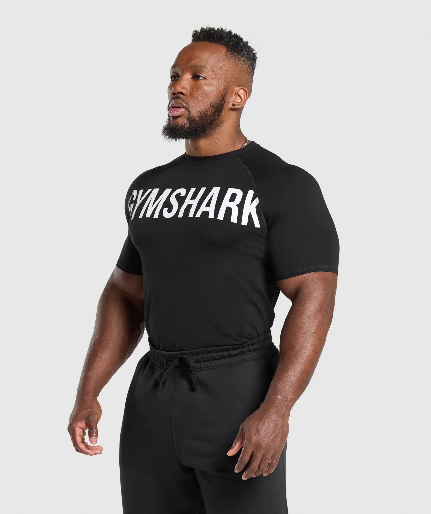 Gymshark Prime T-Shirt - Black/White - Image 3