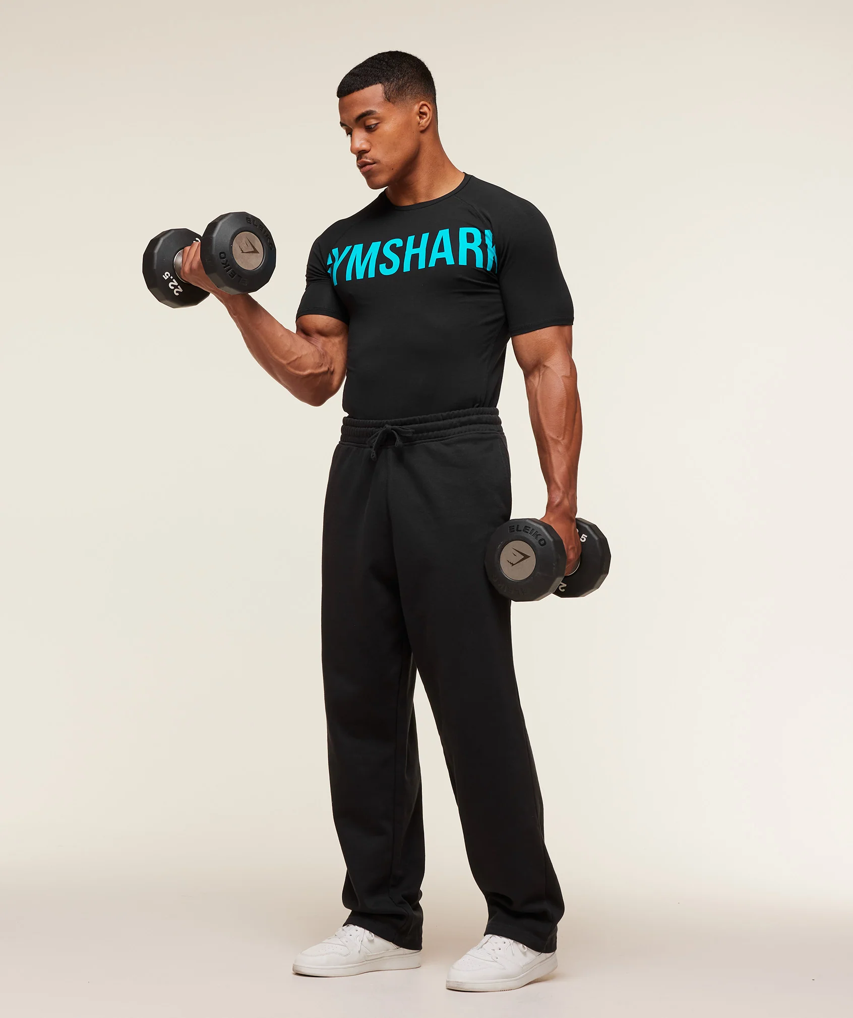 Gymshark Prime T-Shirt - Black/Brand Blue - Image 4