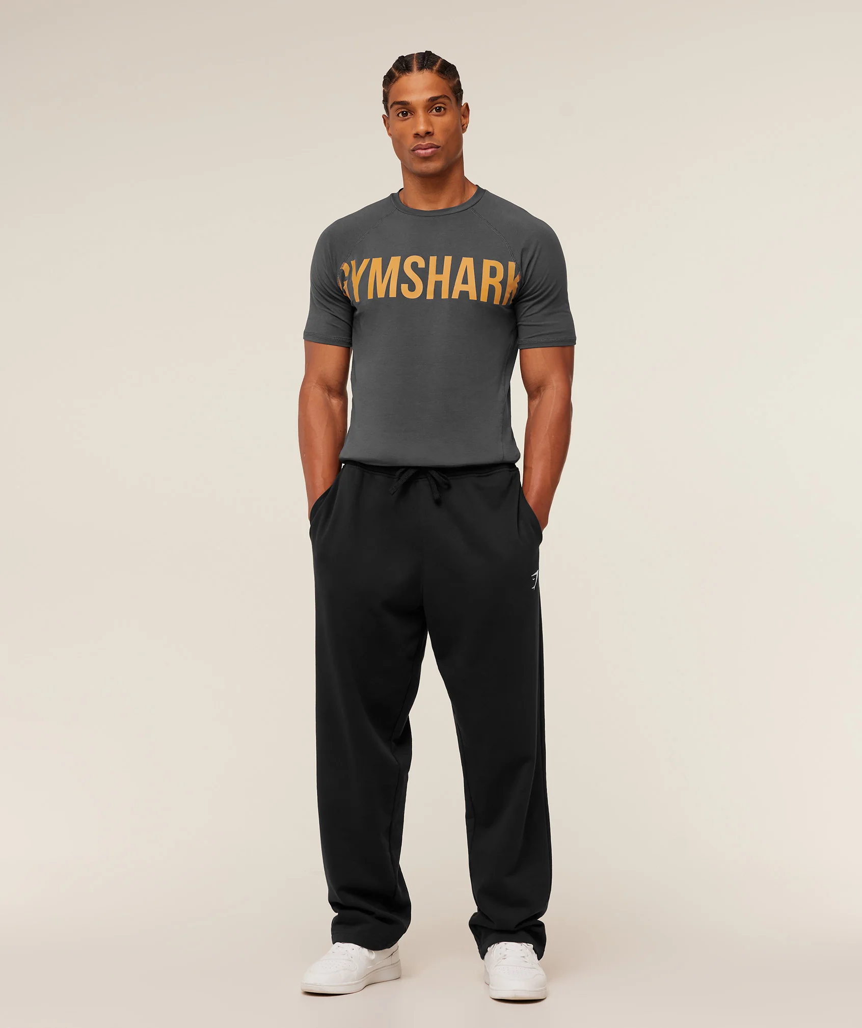 Gymshark Prime T-Shirt - Grey/Antique Gold - Image 6