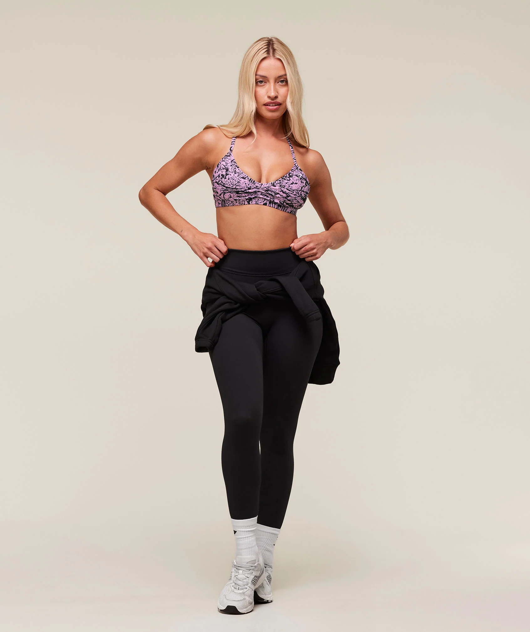 Gymshark Printed Minimal Sports Bra - Sour Pink - Image 3