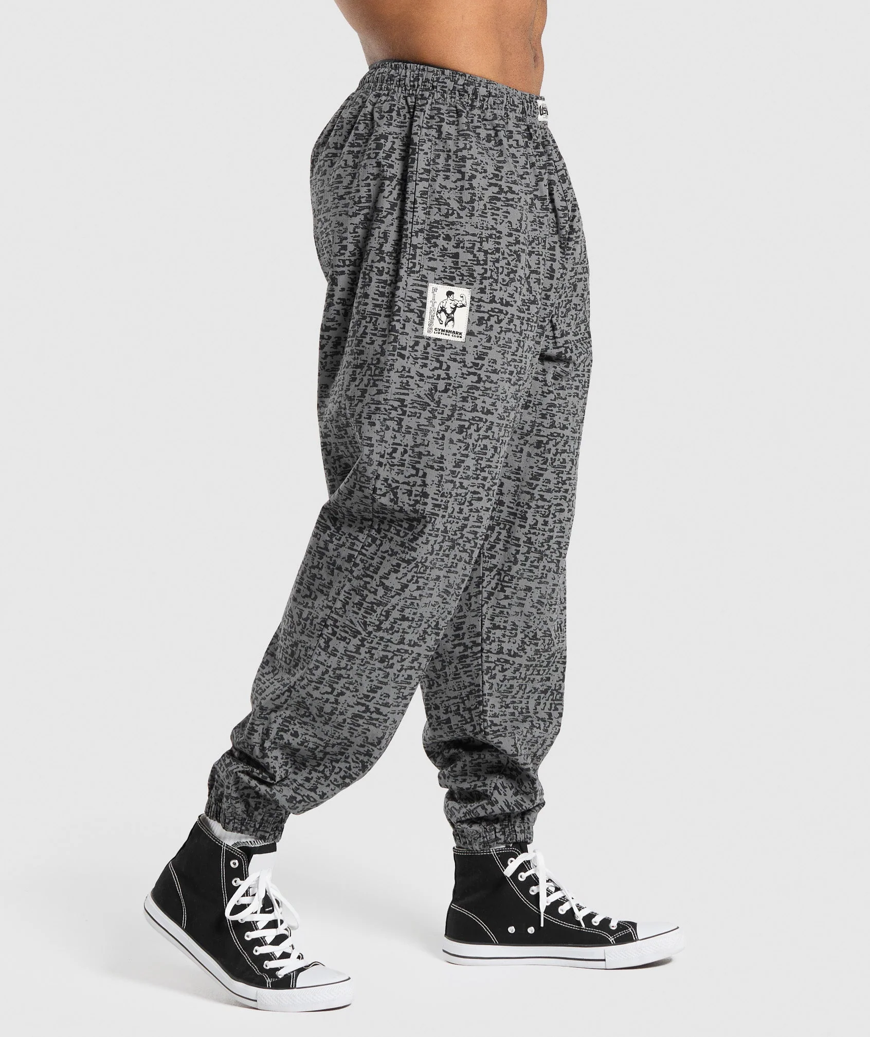 Gymshark Printed Pumper Pants - Pitch Grey - Image 3