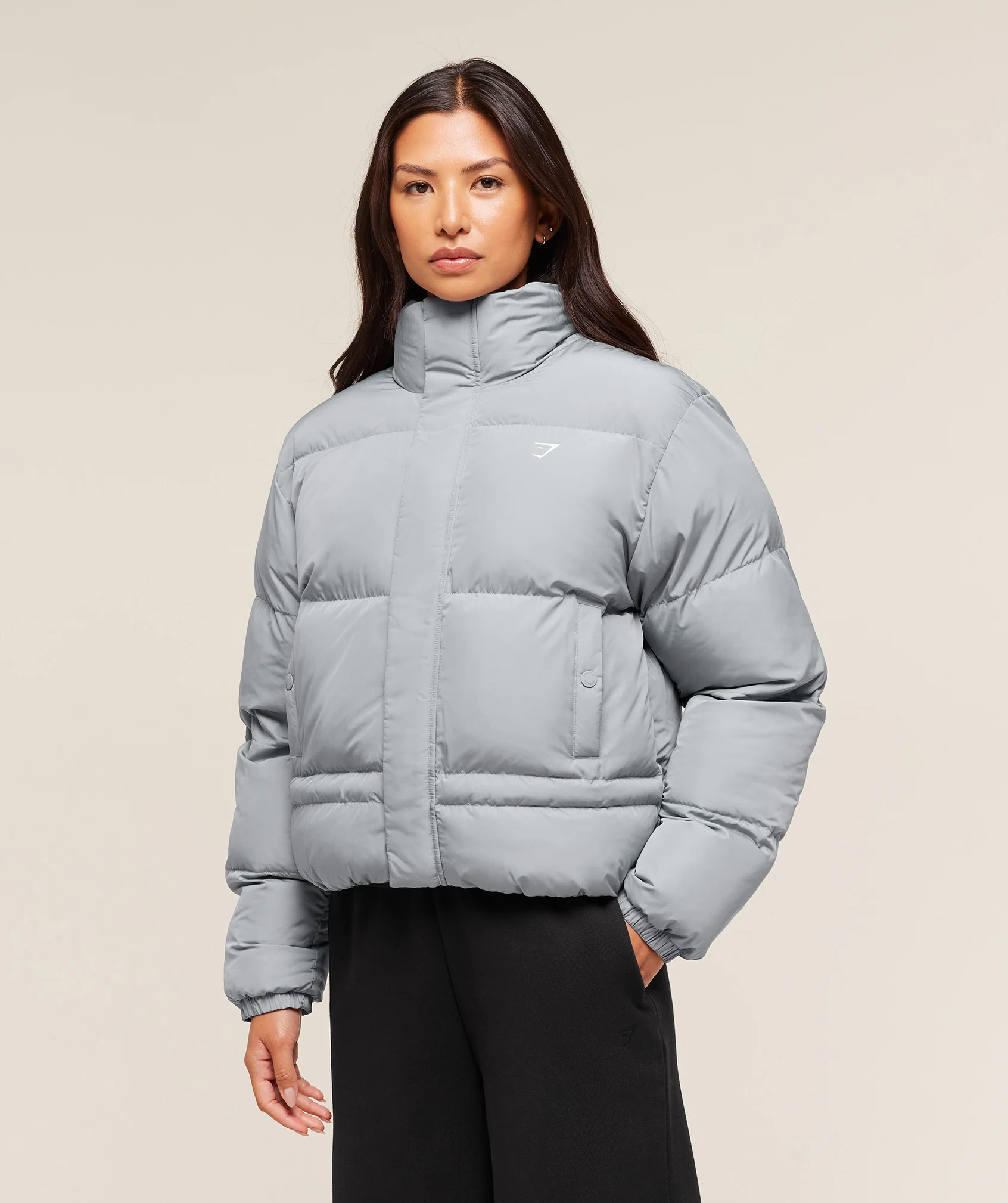 Gymshark Puffer Jacket - Denim Grey - Image 4