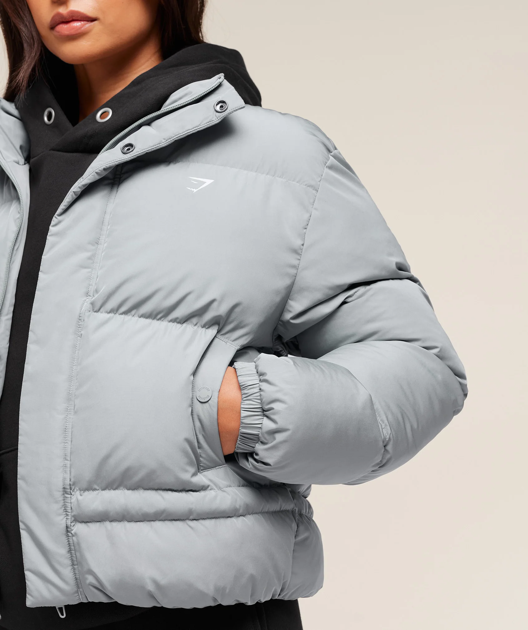 Gymshark Puffer Jacket - Denim Grey - Image 5